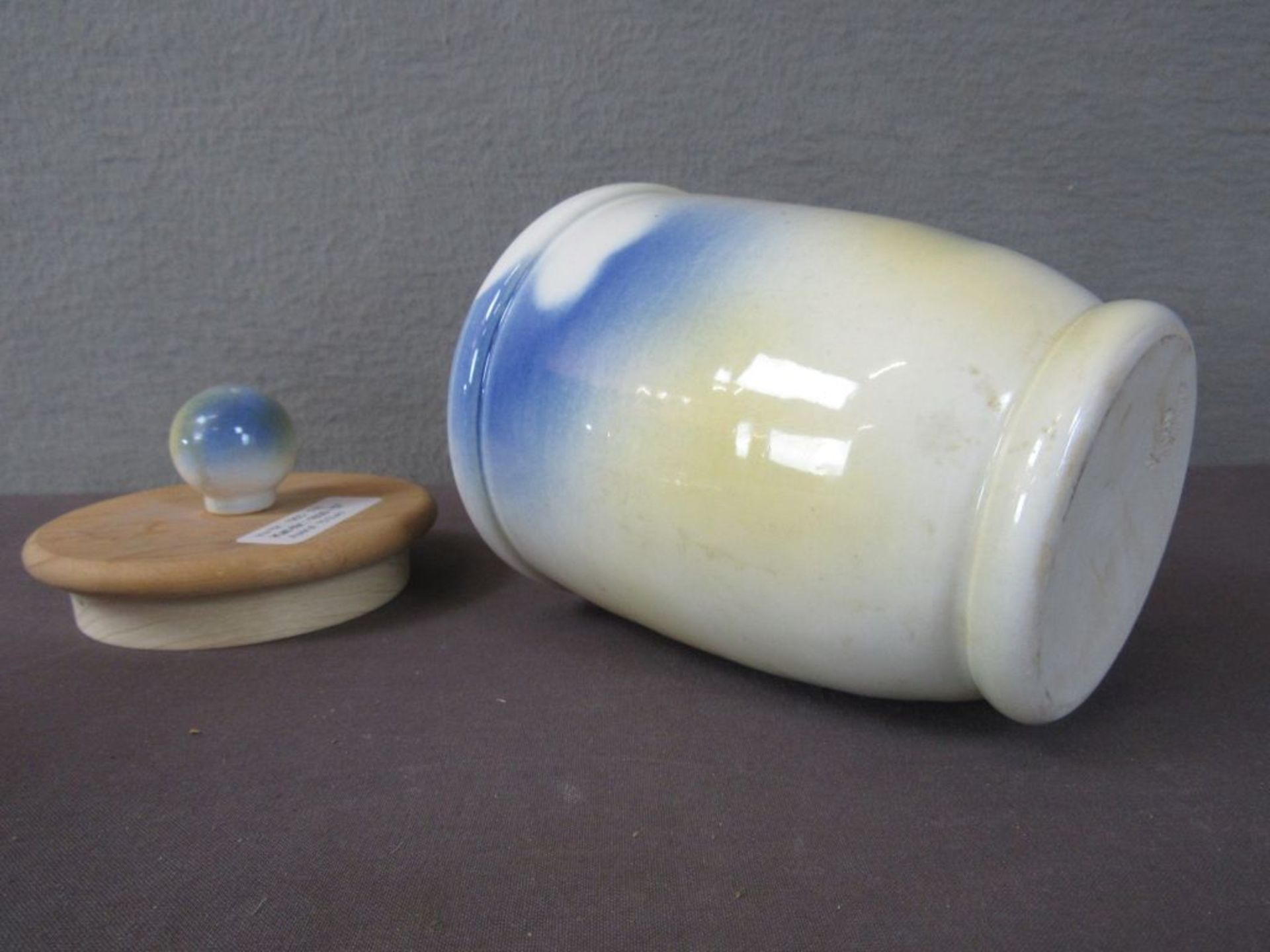 Art Deco Deckeldose Keramik unterseits - Image 4 of 5