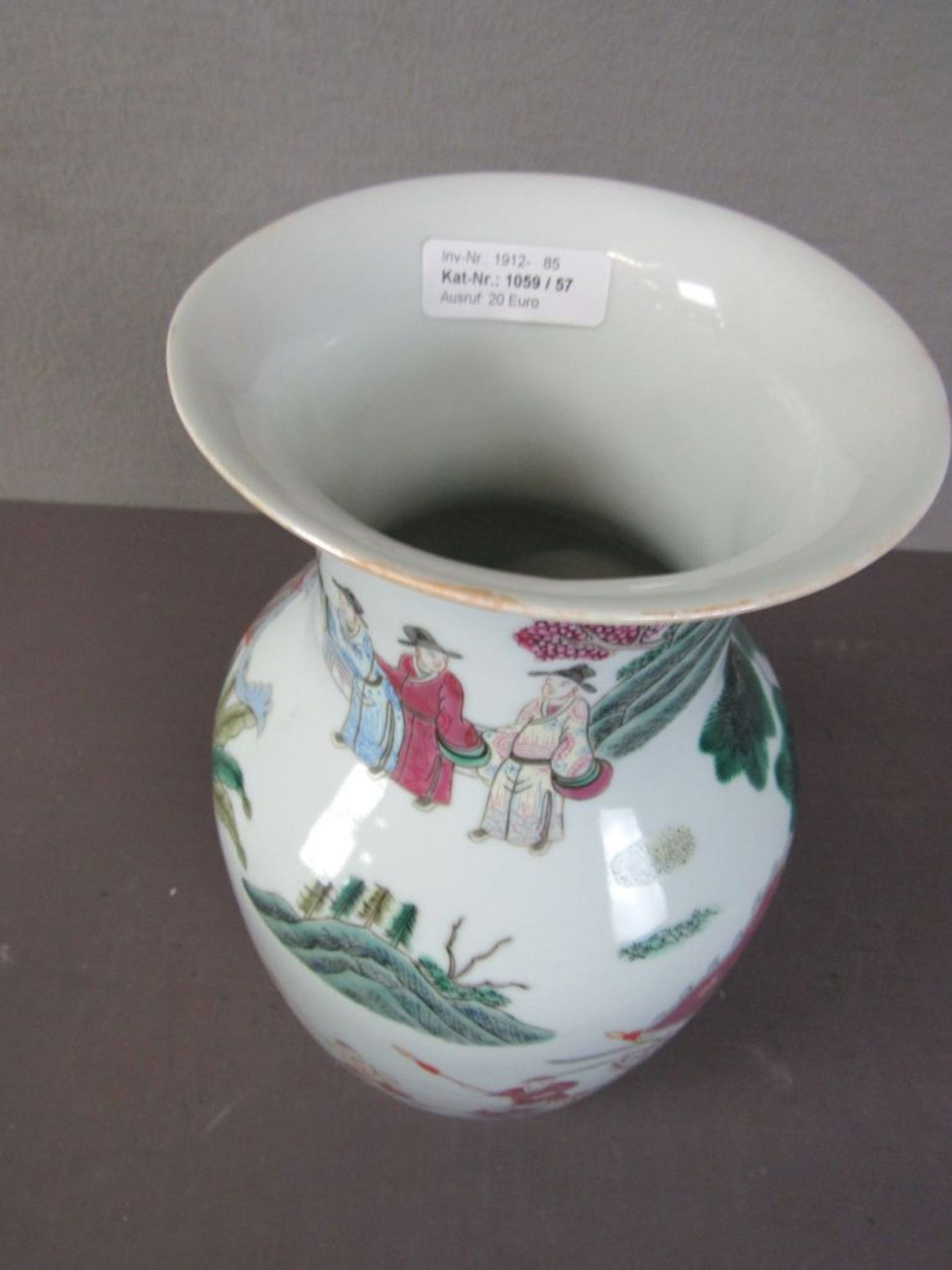 Antike große chinesische Vase mit - Bild 2 aus 5