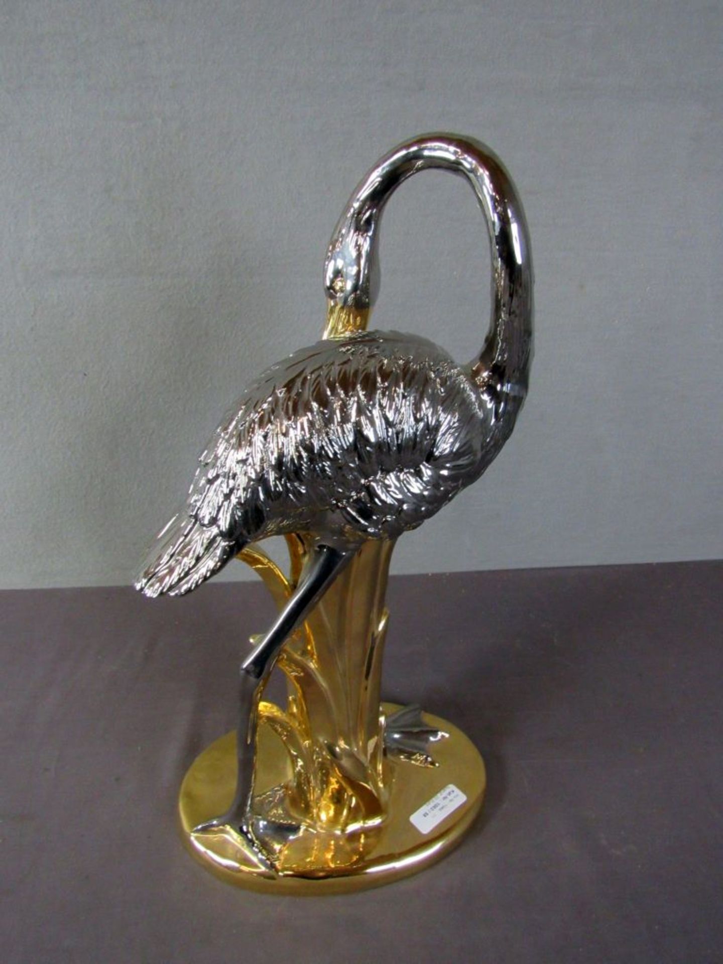 Flamingo Porzellan Gold/Silber Dekor - Image 6 of 8