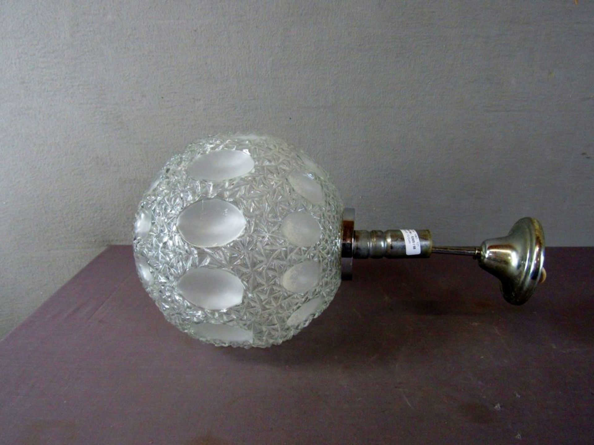Vintage 70er Jahre Kugellampe Glas