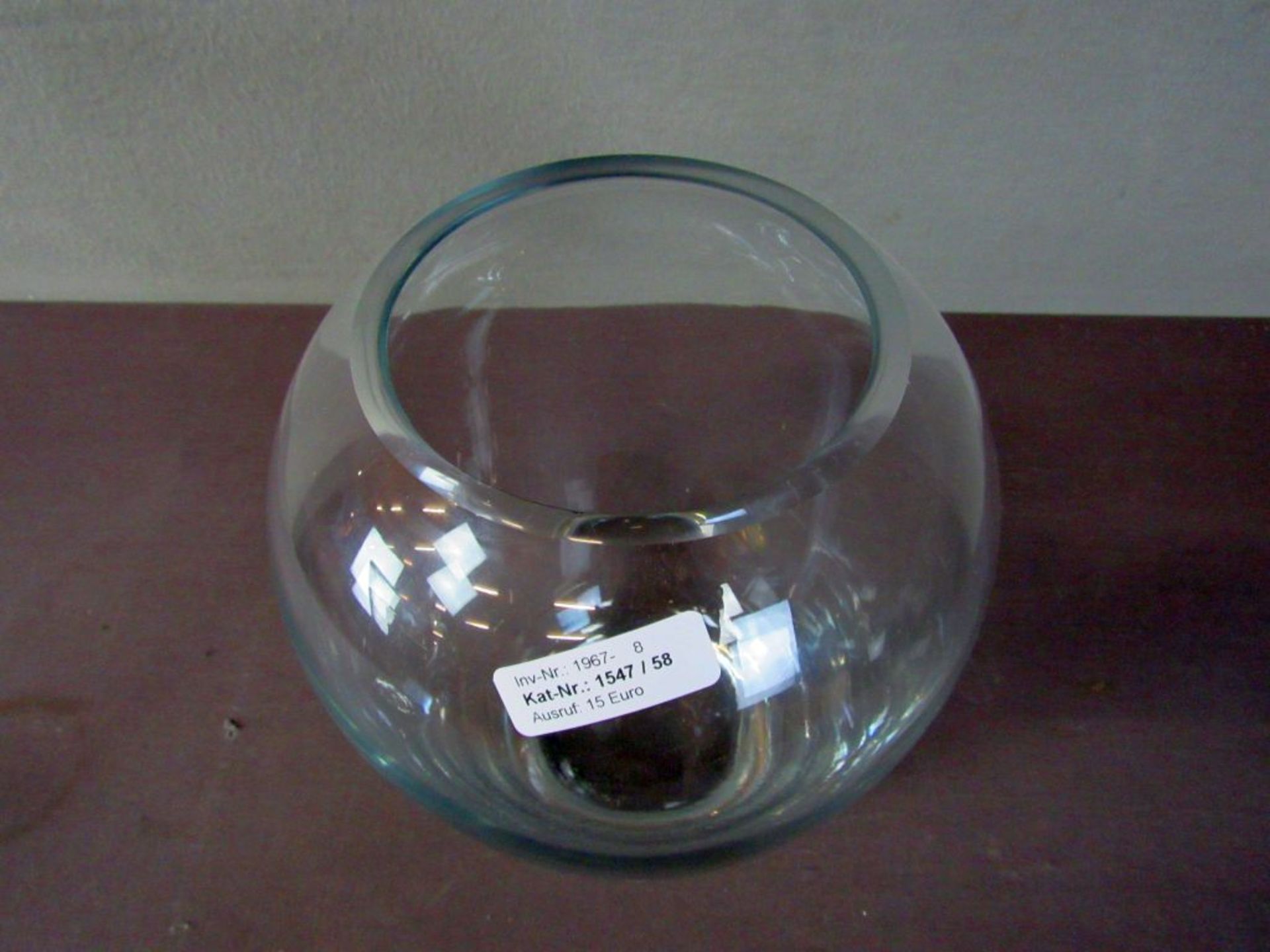 Schwere Glasvase gebauchte Form 29cm - Image 2 of 4