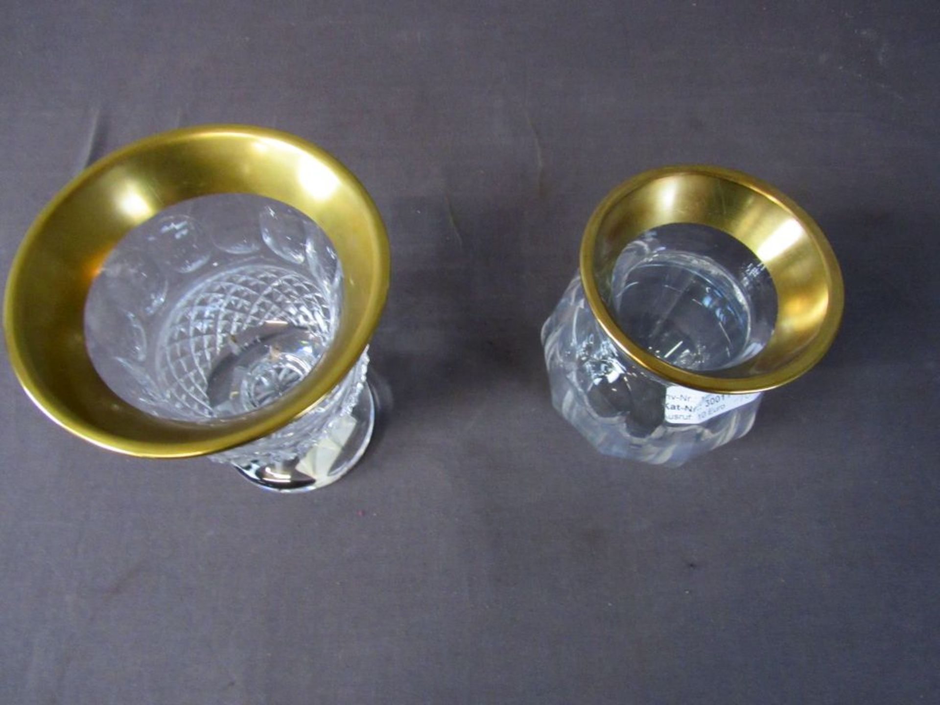 Pokalglas und Vase Kristallglas mit - Image 3 of 5
