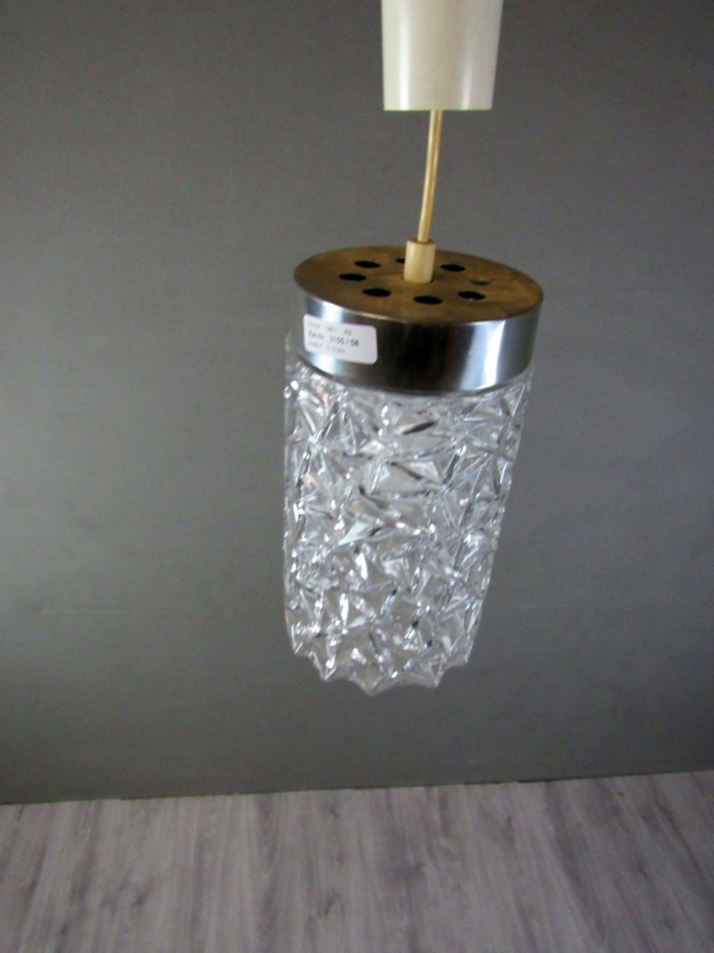 Deckenlampe 70er Jahre Metall und Glas - Image 3 of 5