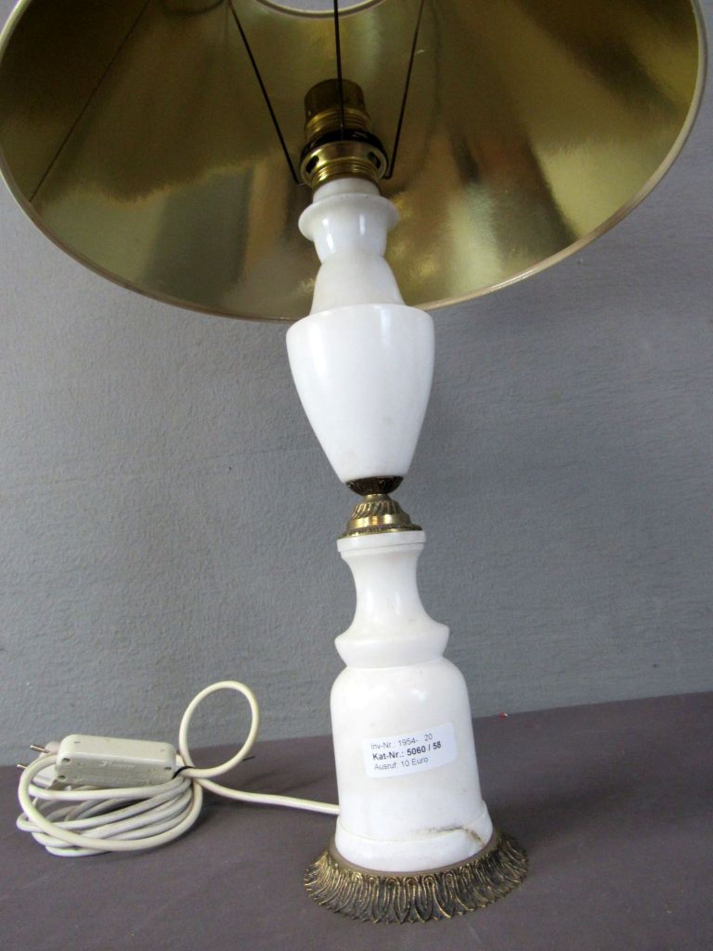 Tischlampe Marmor und Messing - Image 3 of 6