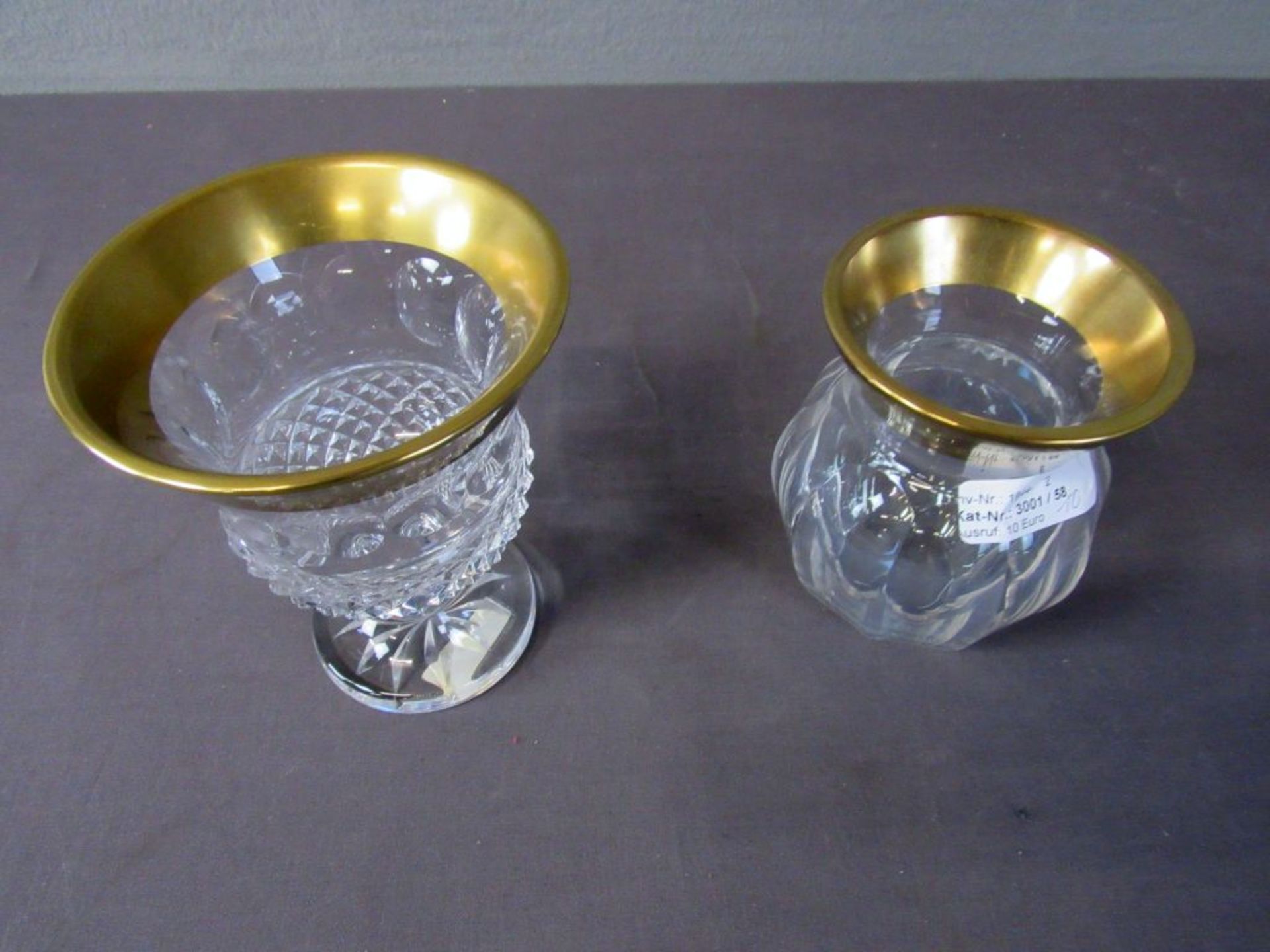 Pokalglas und Vase Kristallglas mit - Image 2 of 5