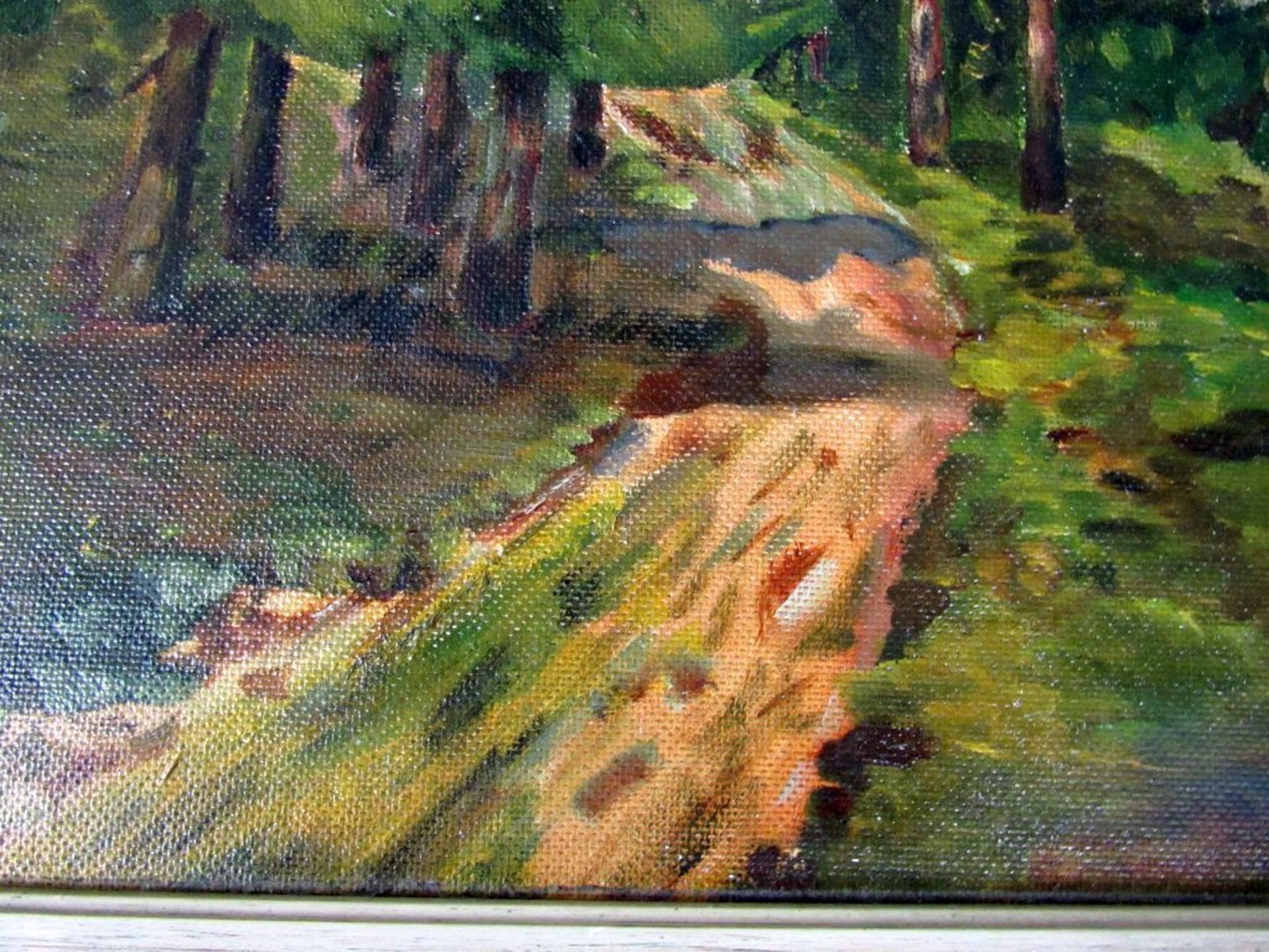 Ölbild Tannen vor dem Wald - Image 4 of 9