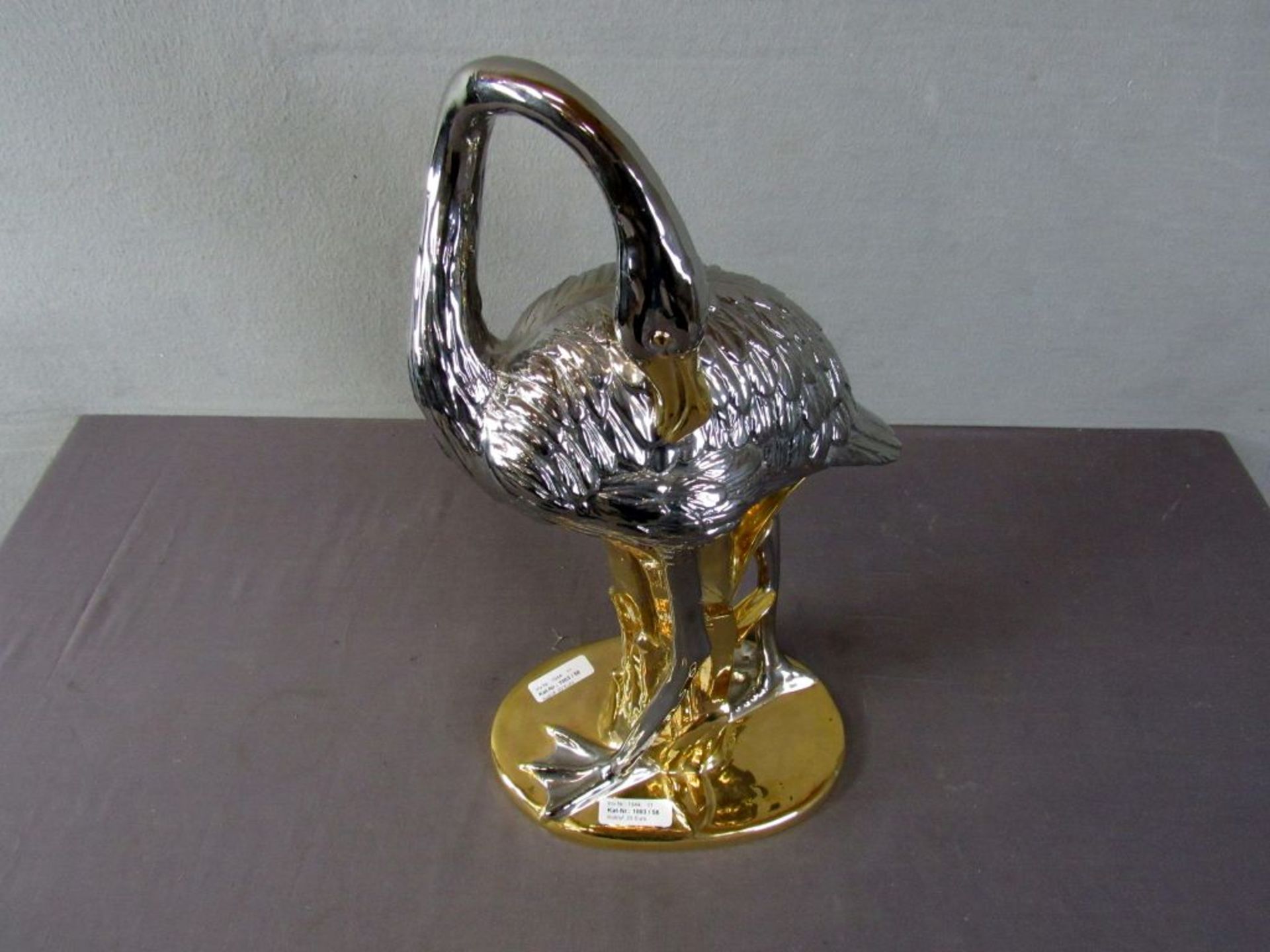 Flamingo Porzellan Gold/Silber Dekor - Image 2 of 8