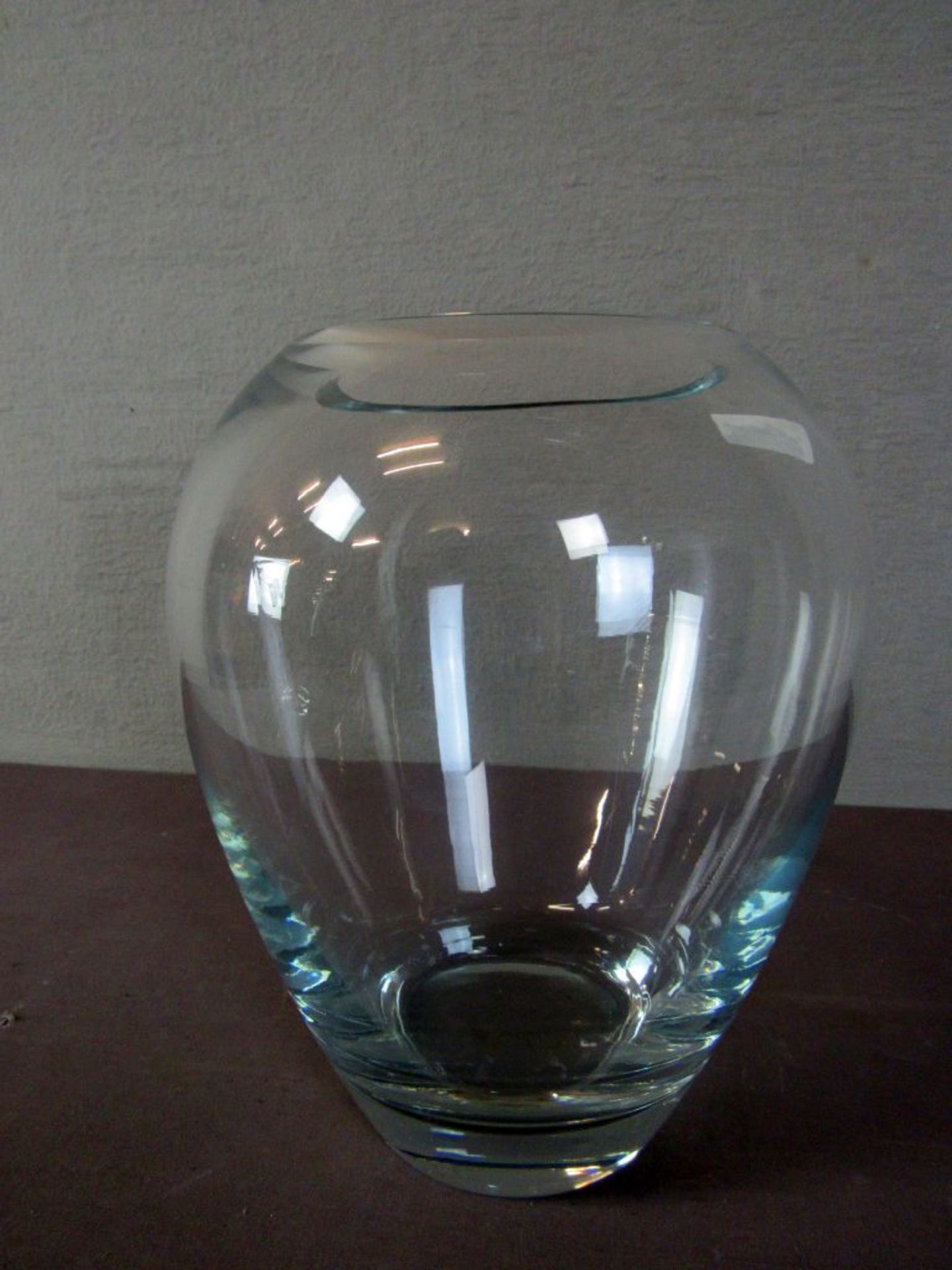 Schwere Glasvase gebauchte Form 29cm - Image 3 of 4