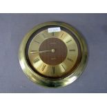 Wanduhr Dugena Messing und Holz 60er