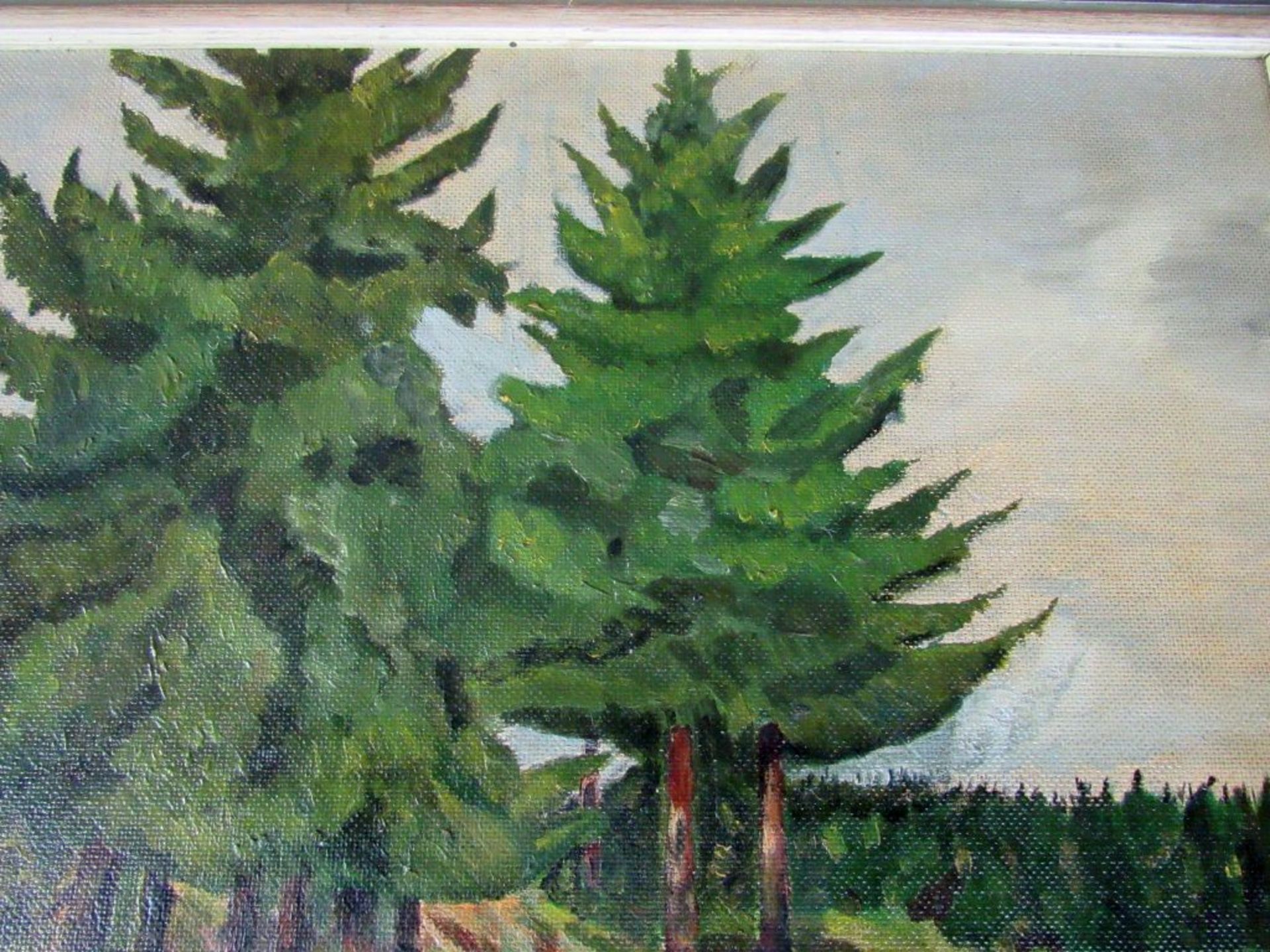Ölbild Tannen vor dem Wald - Image 7 of 9
