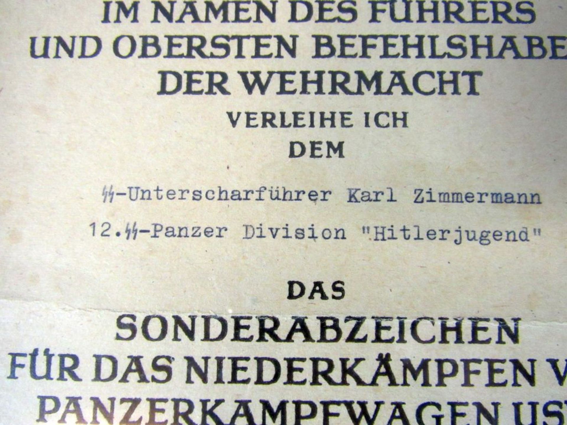 Urkunde 2. WK für das Sonderabzeichen - Image 4 of 7