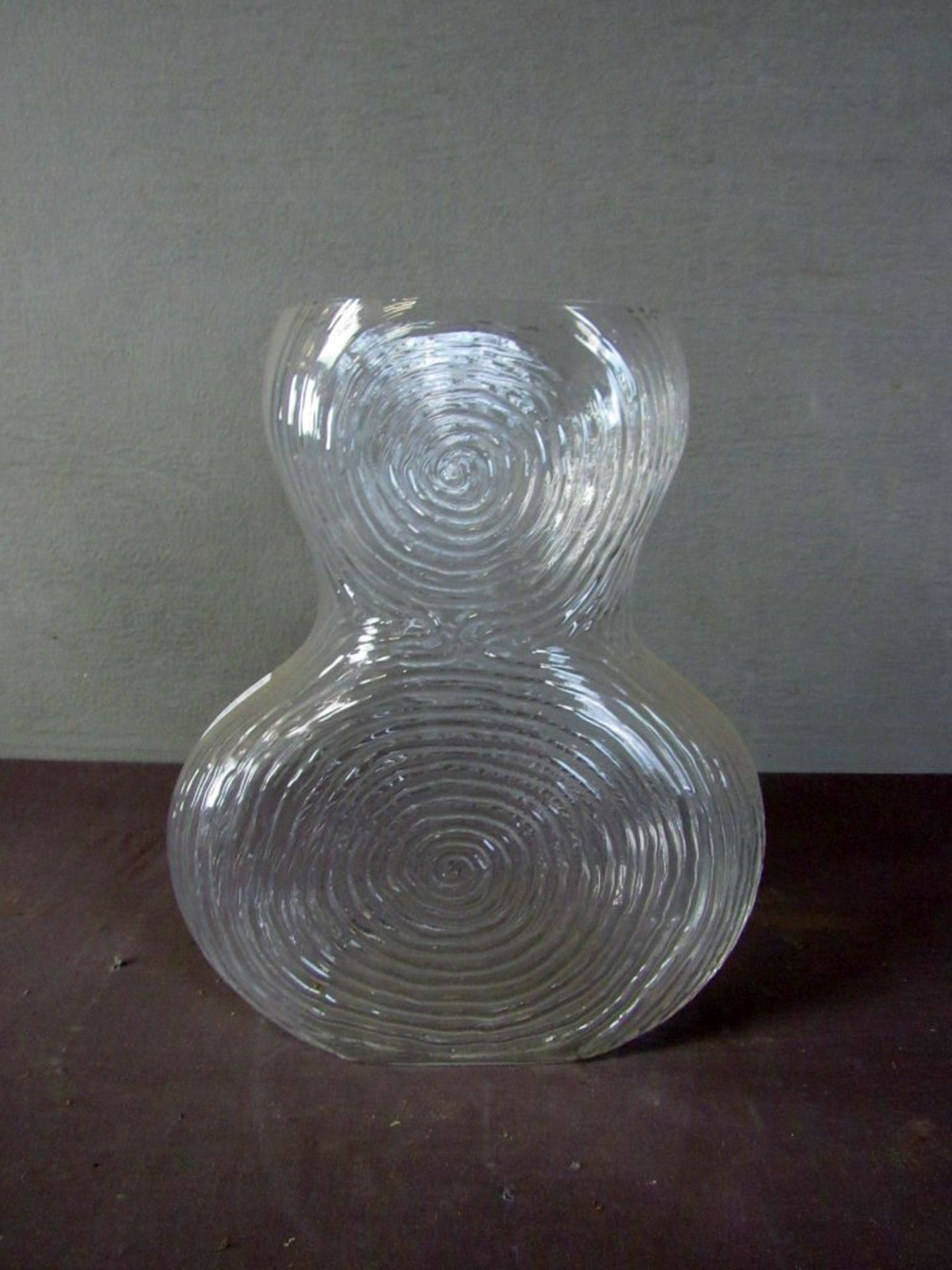 Große Bodenvase 70er Jahre Glas 42cm