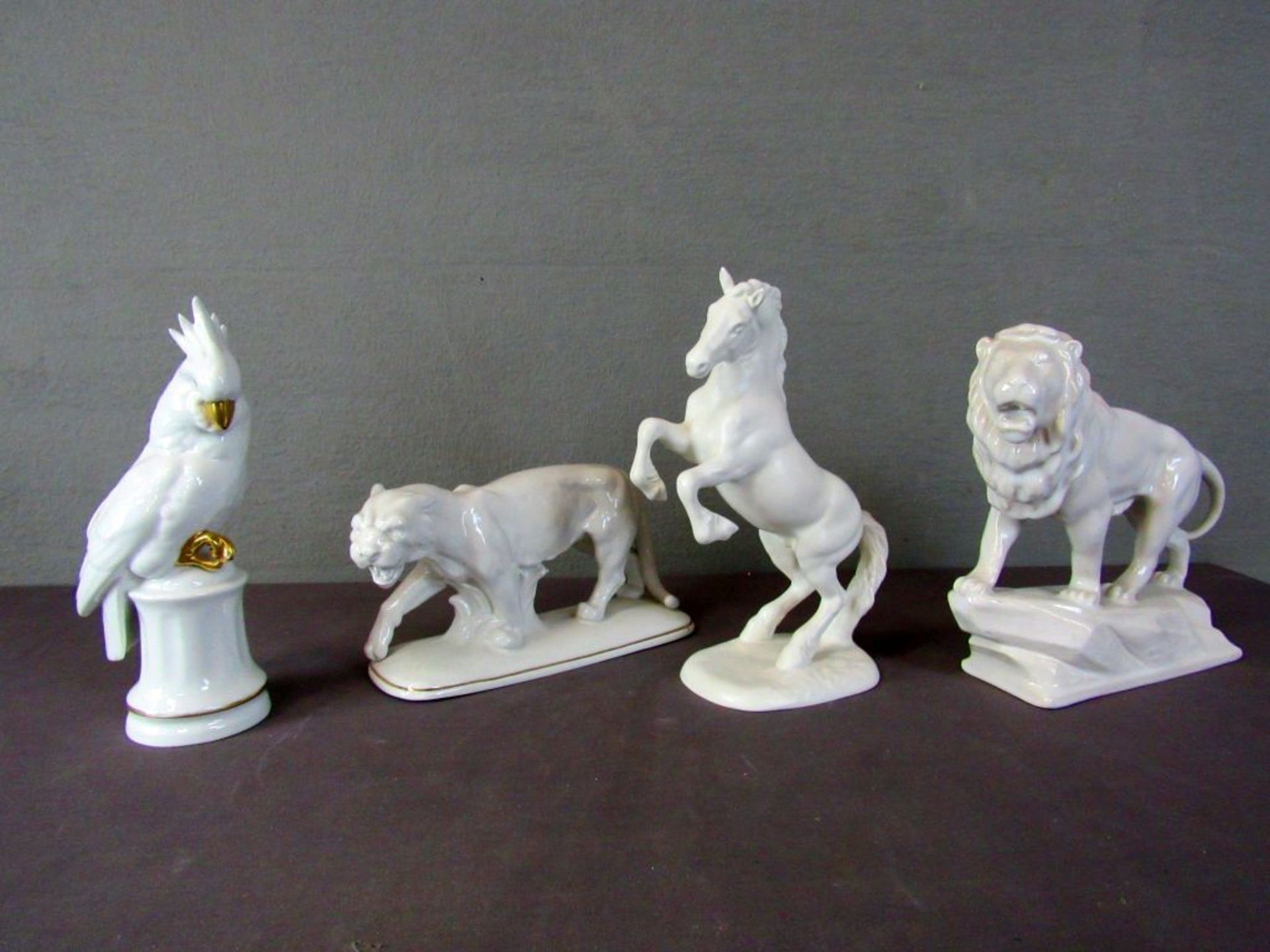Vier verschiedene Tiere Porzellan und - Image 8 of 11