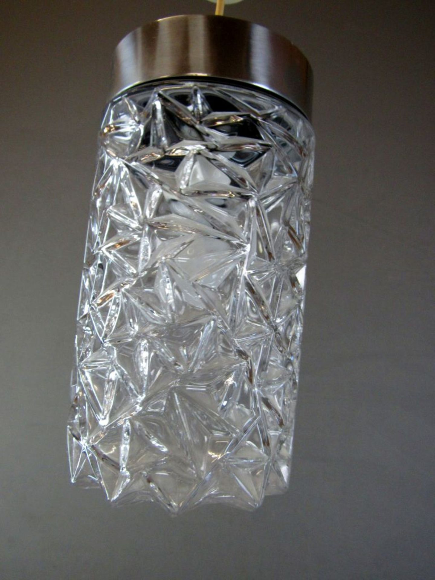 Deckenlampe 70er Jahre Metall und Glas - Image 2 of 5