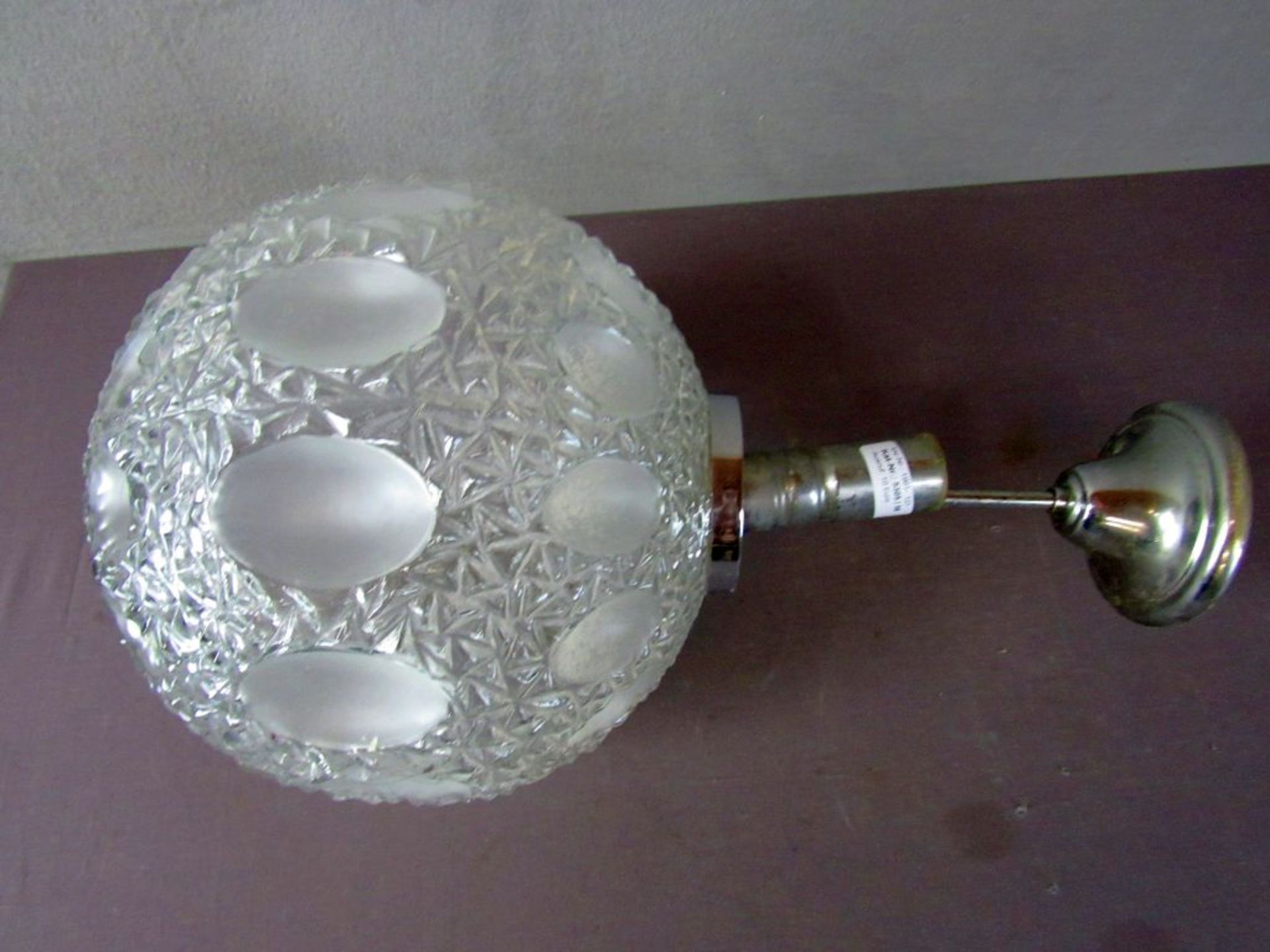 Vintage 70er Jahre Kugellampe Glas - Bild 2 aus 5