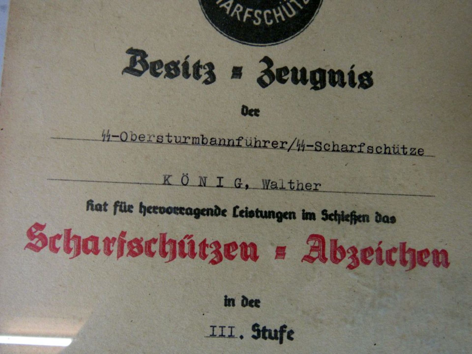 Besitzzeugnis für Scharfscschützen - Bild 3 aus 7