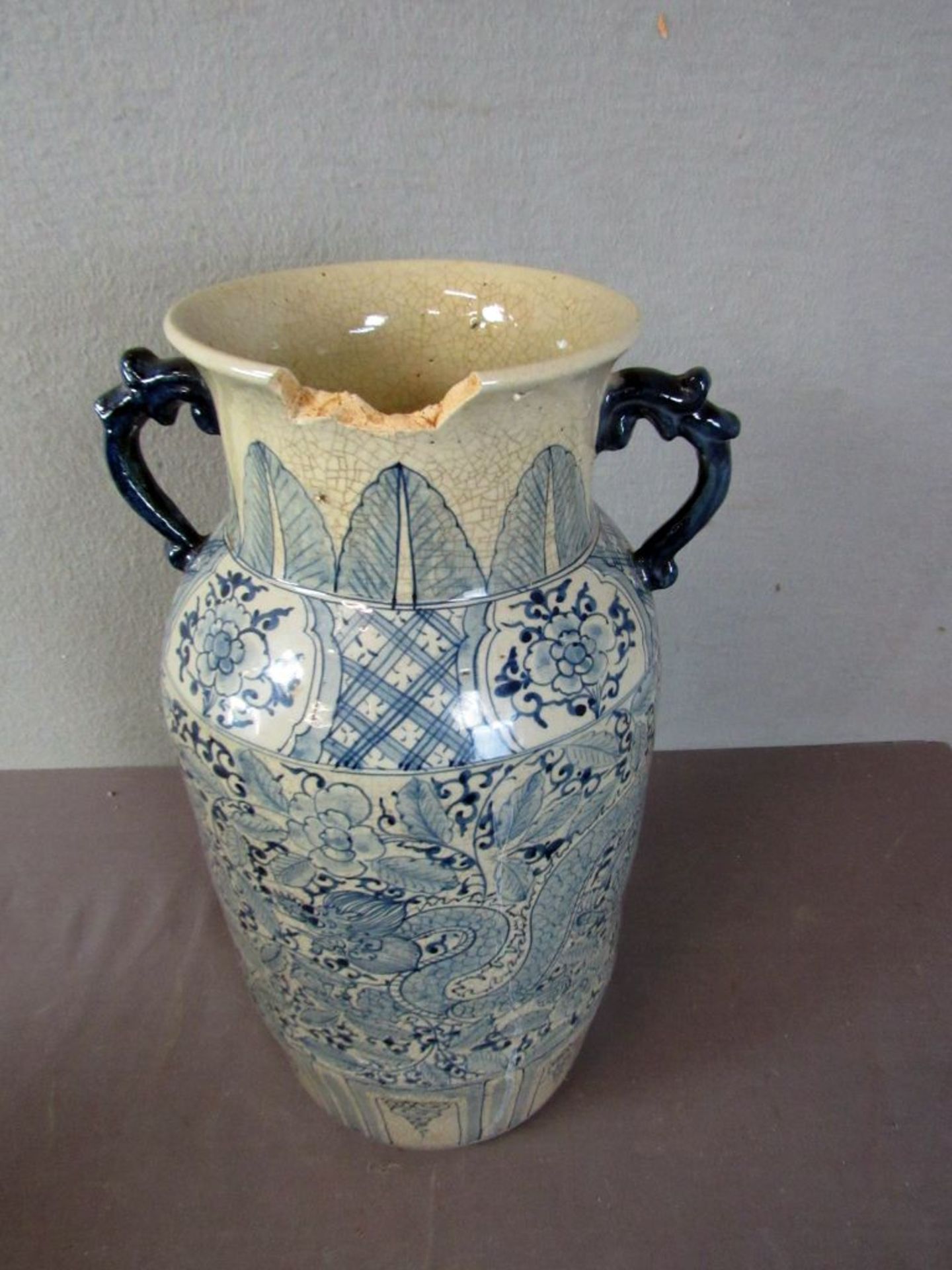 Asiatische Henkelvase unterseits - Image 6 of 7