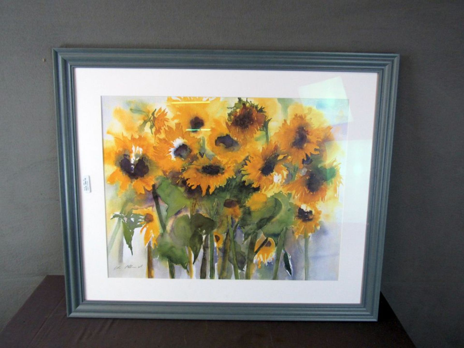 Aquarell Sonnenblumen unleserlich - Bild 2 aus 9