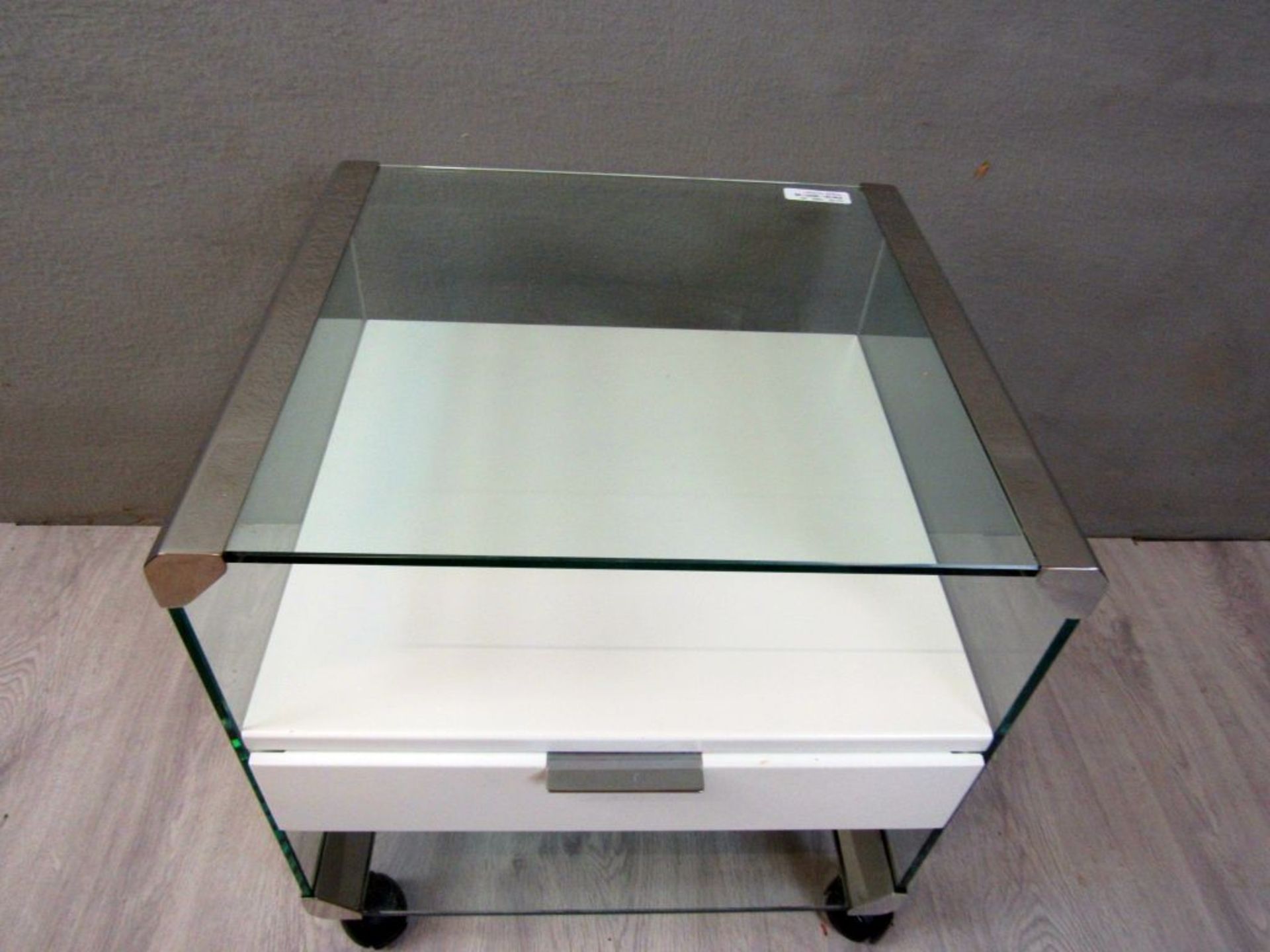 Kleiner Beistelltisch Glas und Metall - Image 2 of 7