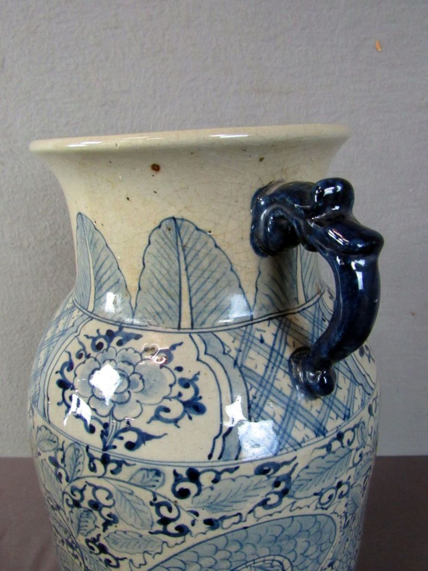 Asiatische Henkelvase unterseits - Image 4 of 7