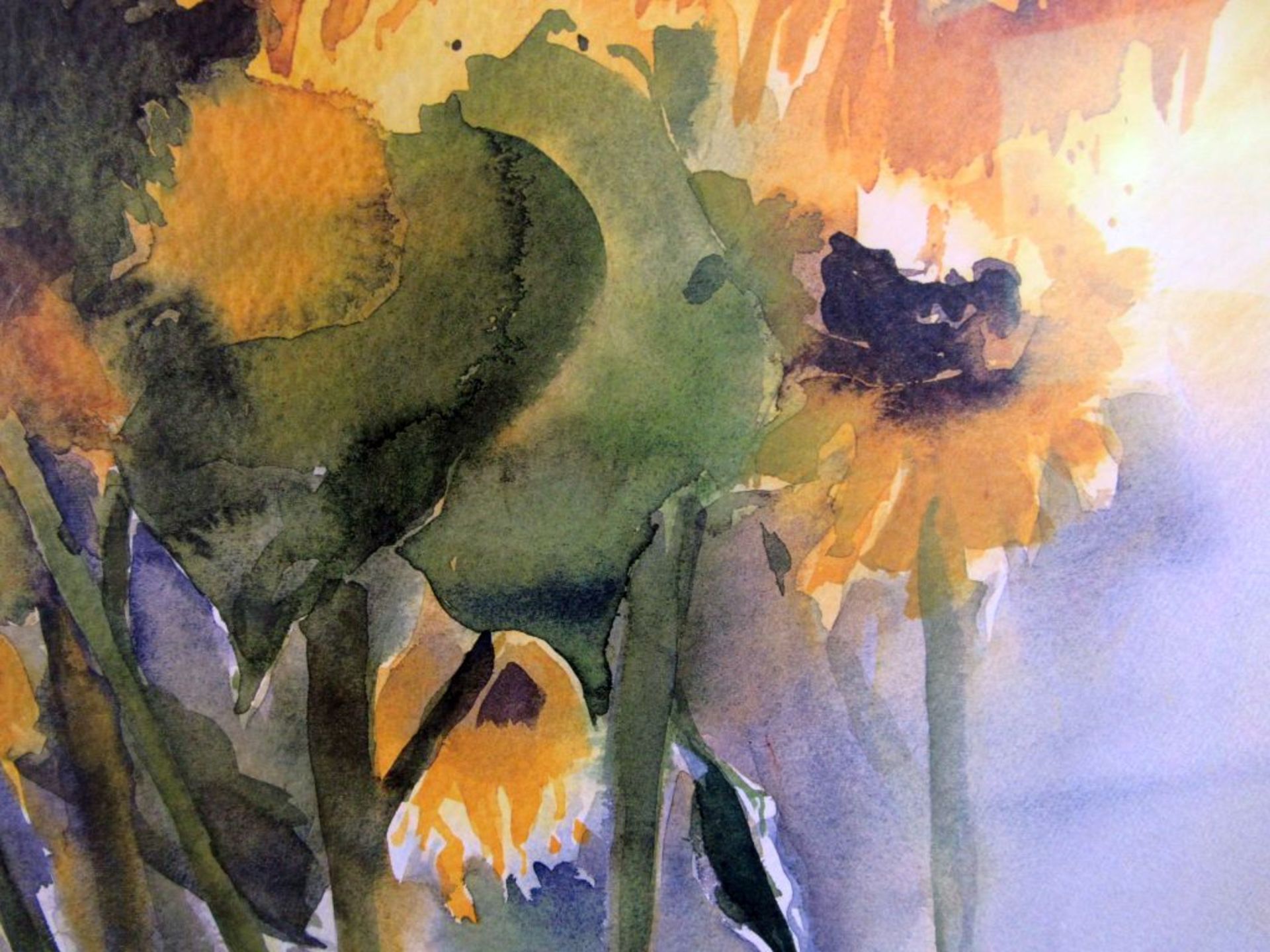 Aquarell Sonnenblumen unleserlich - Bild 7 aus 9