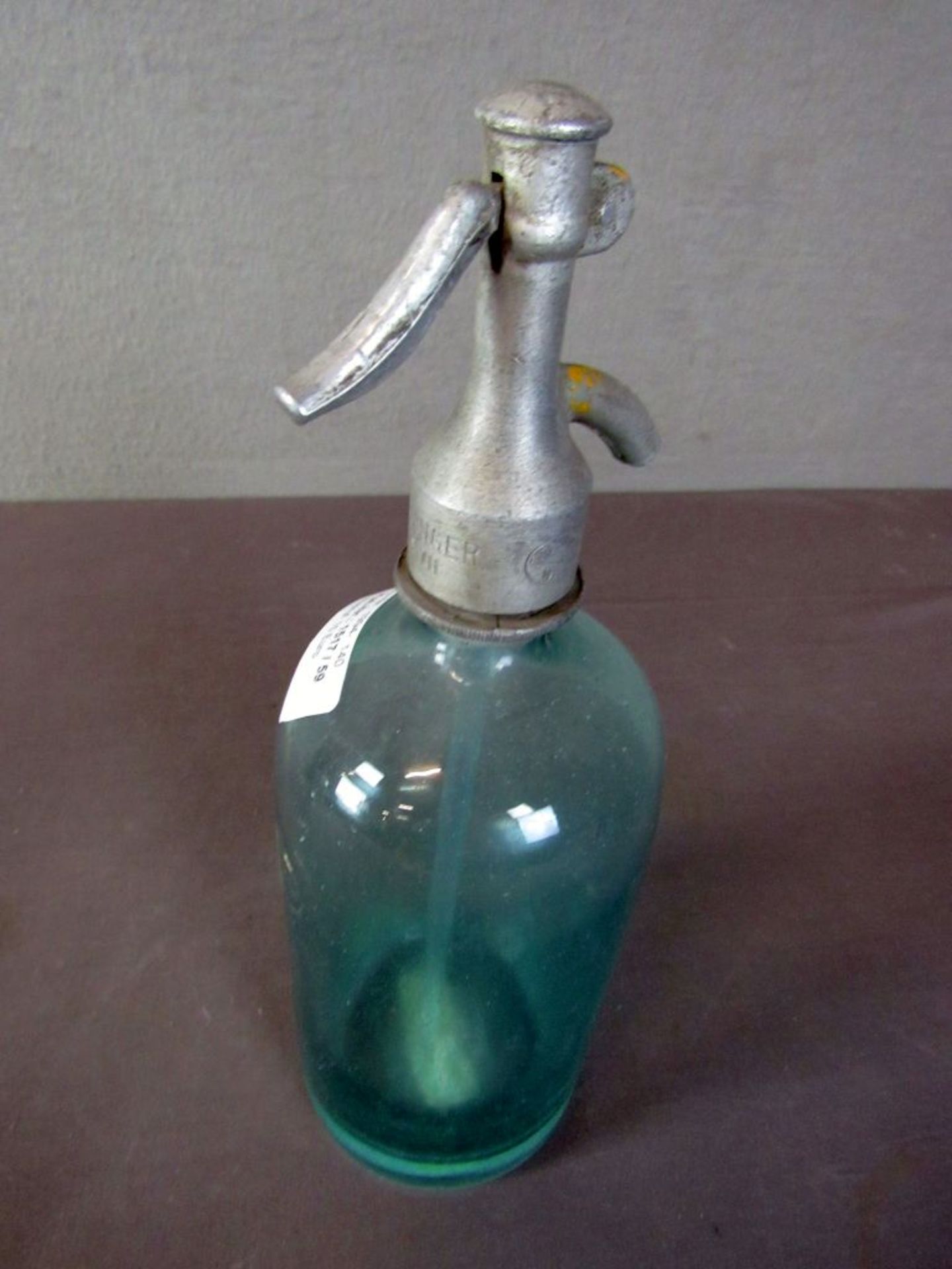 Antiker Sodaspender Glas mit Ätzung - Image 5 of 5