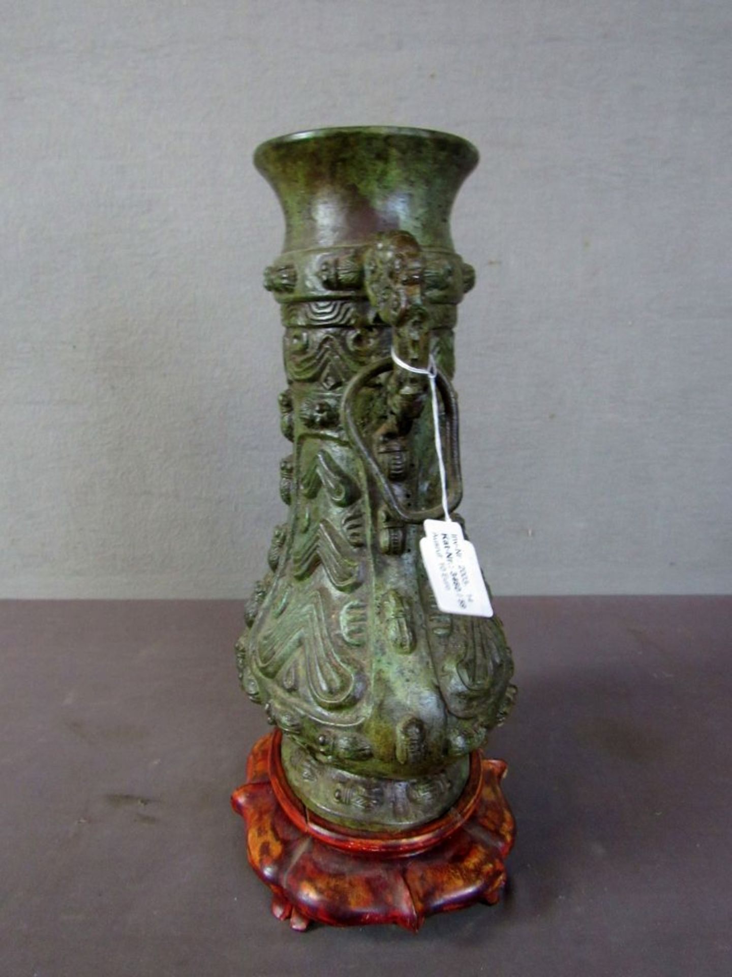 Bronzegefäß China im archaischen Stil - Image 7 of 9