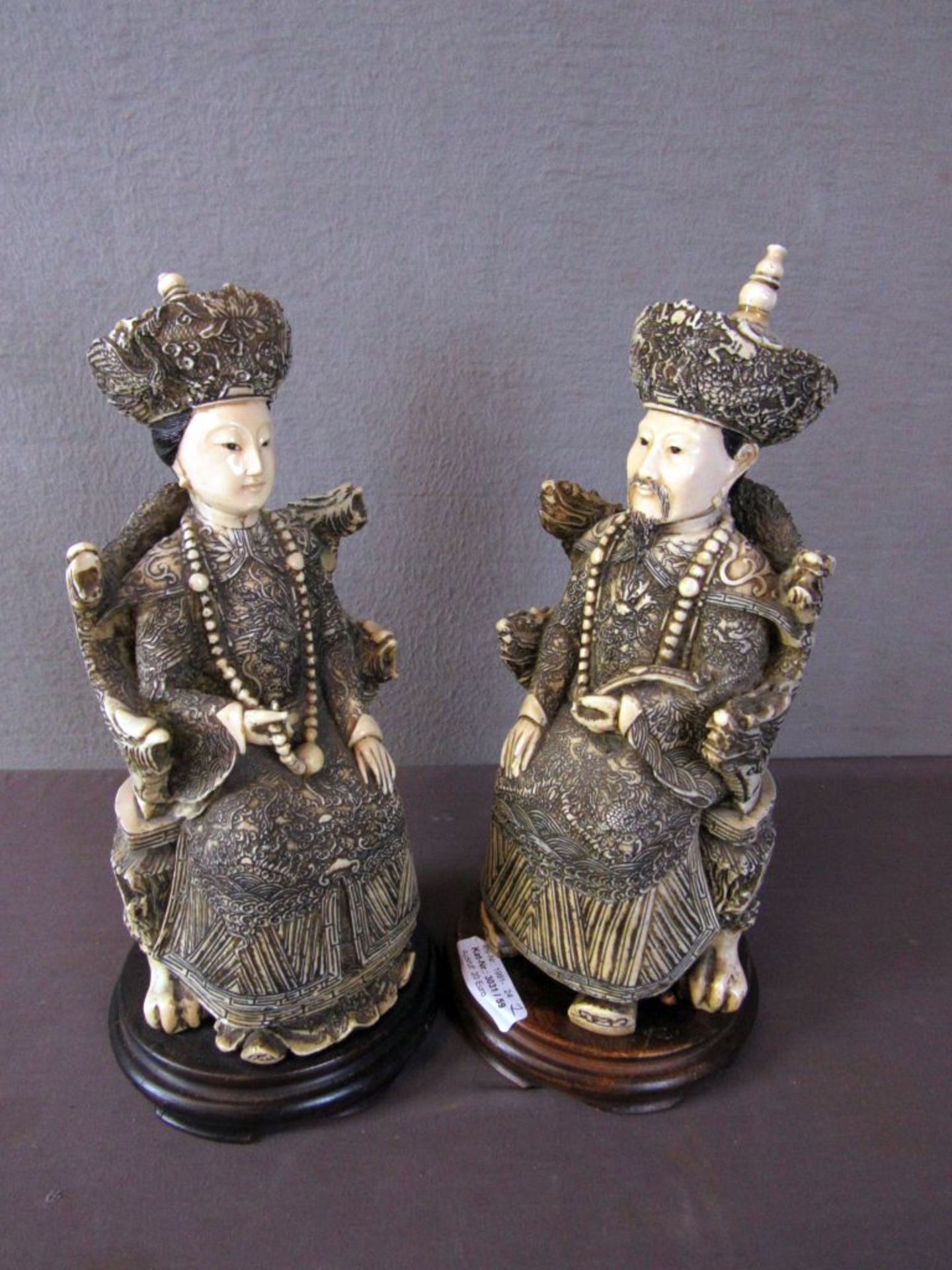 Zwei asiatische Skulpturen ca.34cm - Image 11 of 11