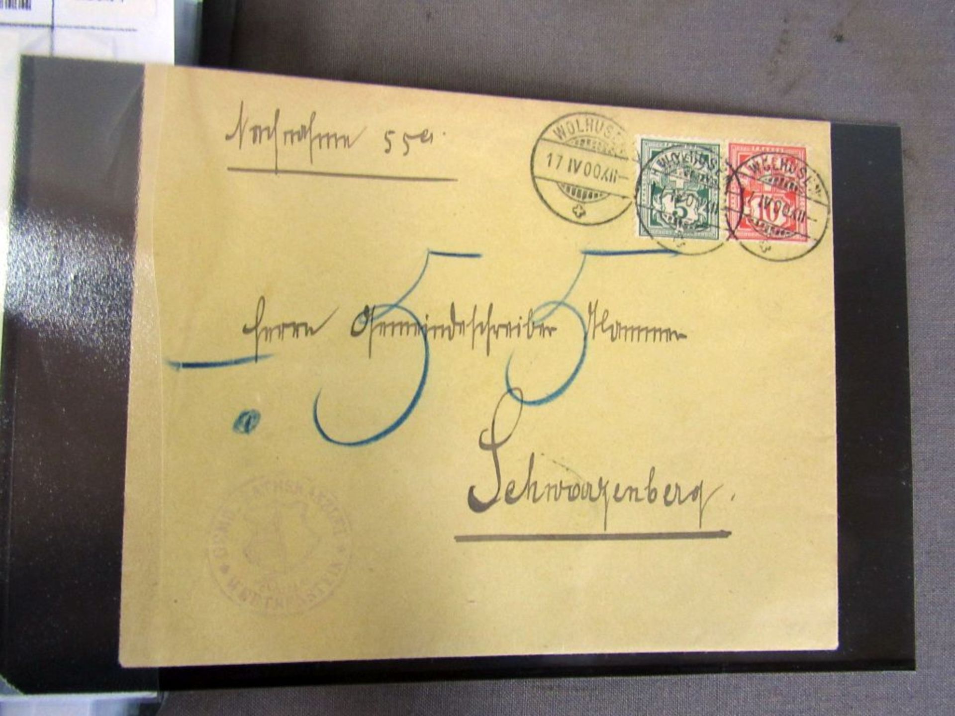 Ordner mit alten Briefmarken - Image 6 of 11