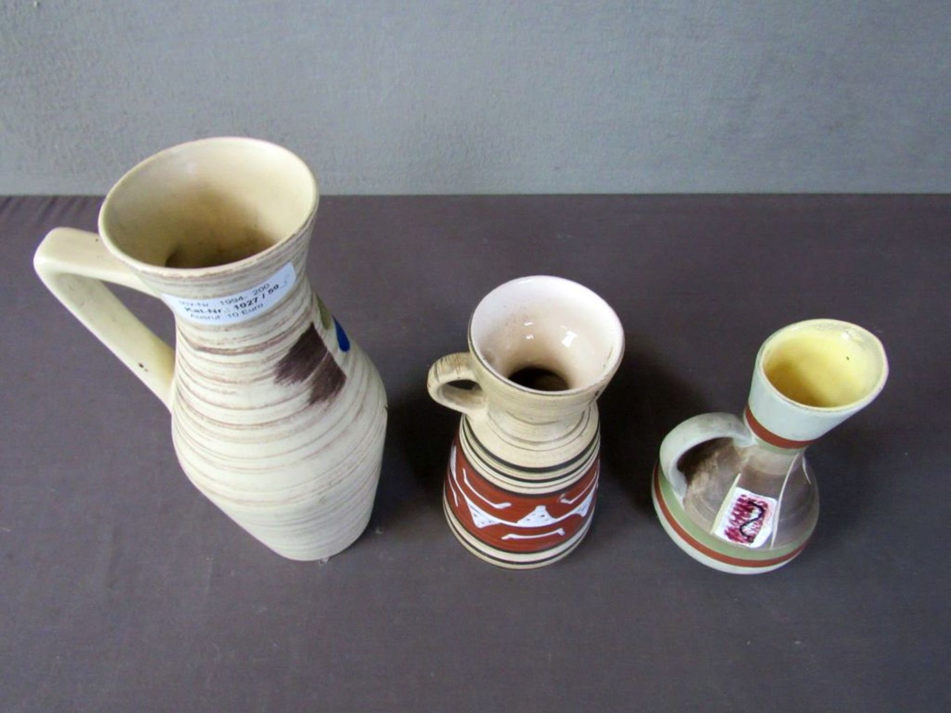 Rockabilly Ära 50er Jahre drei Vasen - Image 2 of 6