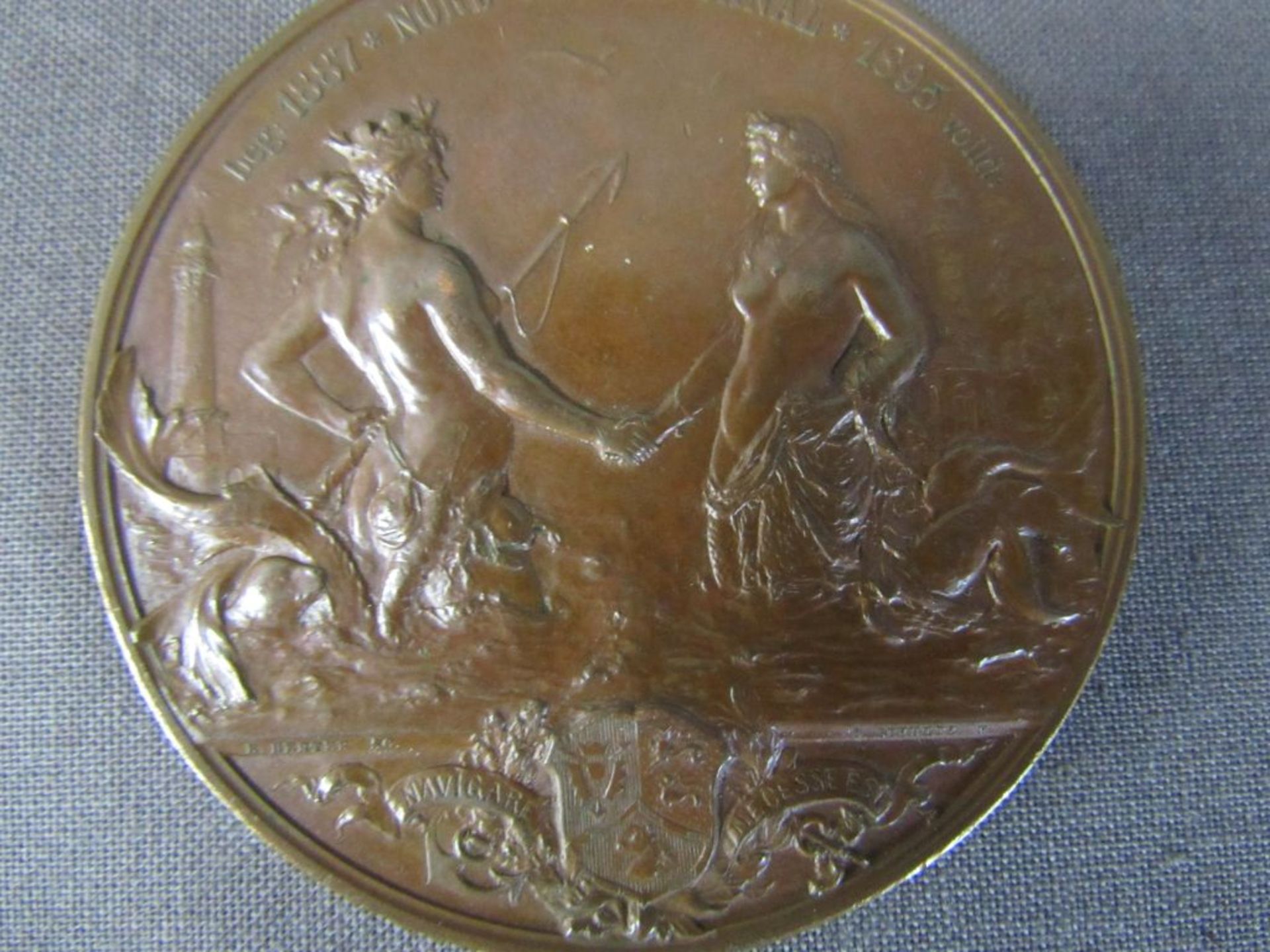 Plakette Kaiserzeit Bronze in - Image 2 of 7