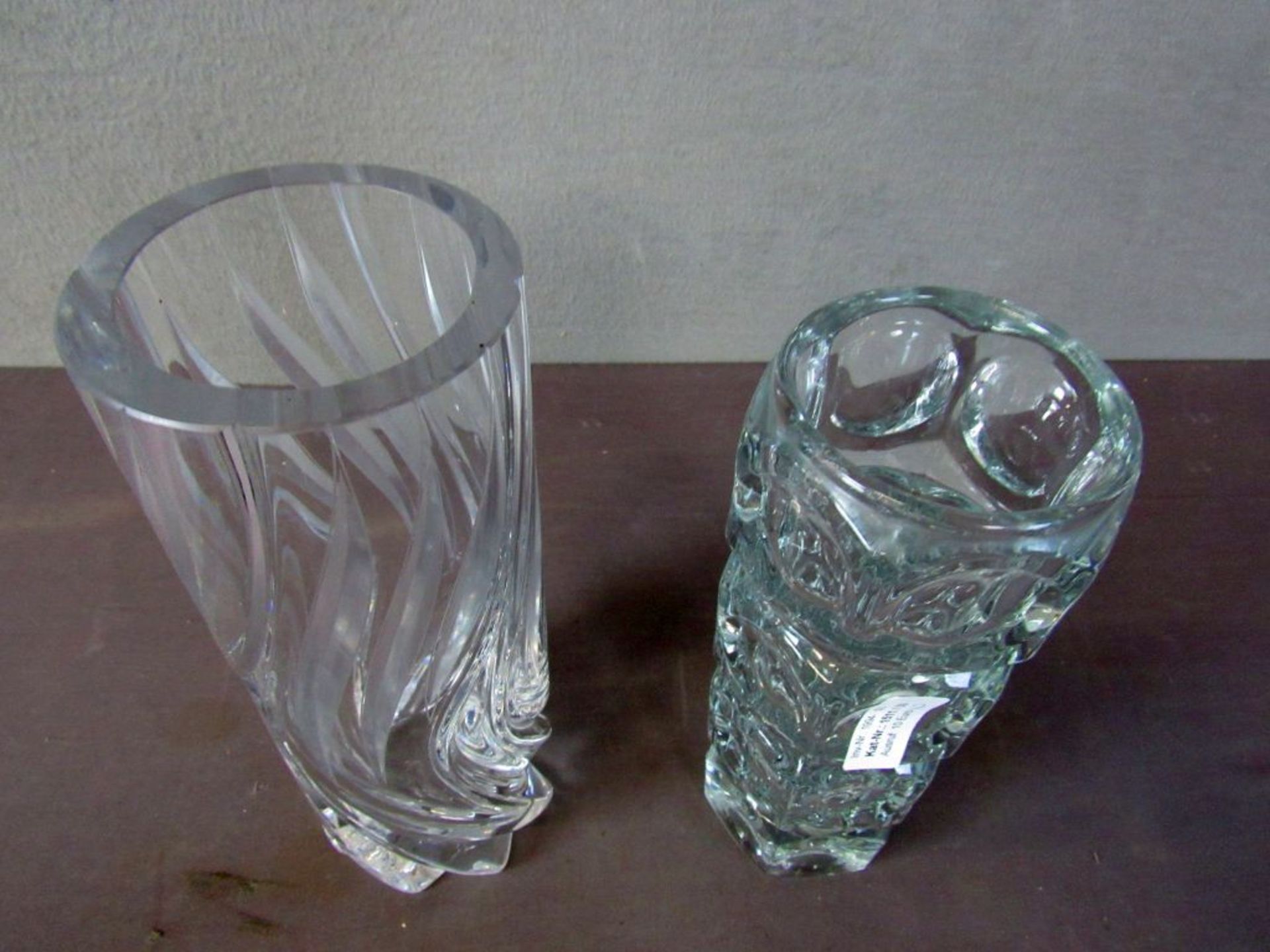 Zwei Designer Glasvasen 70er Jahre - Image 2 of 5