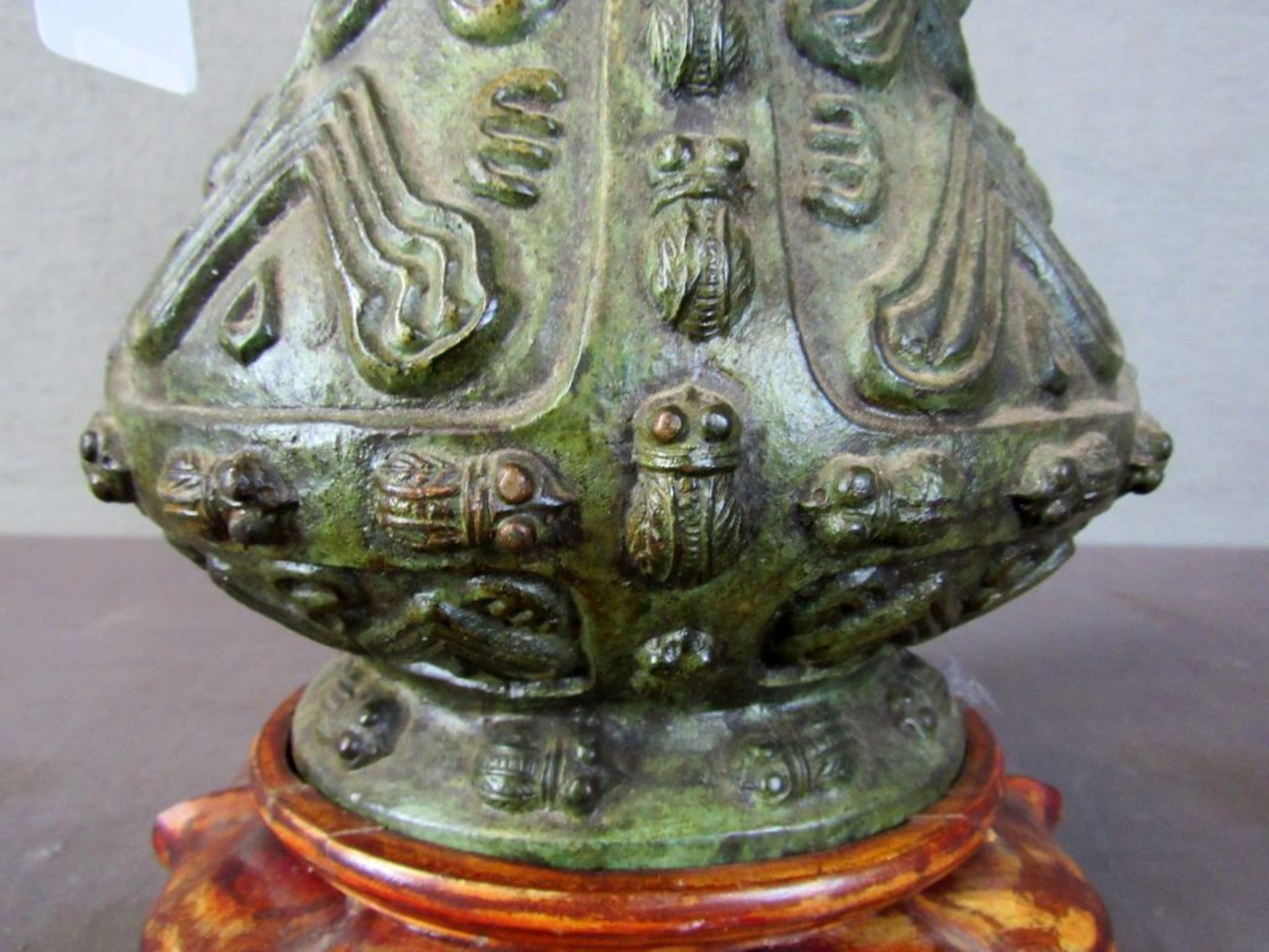 Bronzegefäß China im archaischen Stil - Image 5 of 9