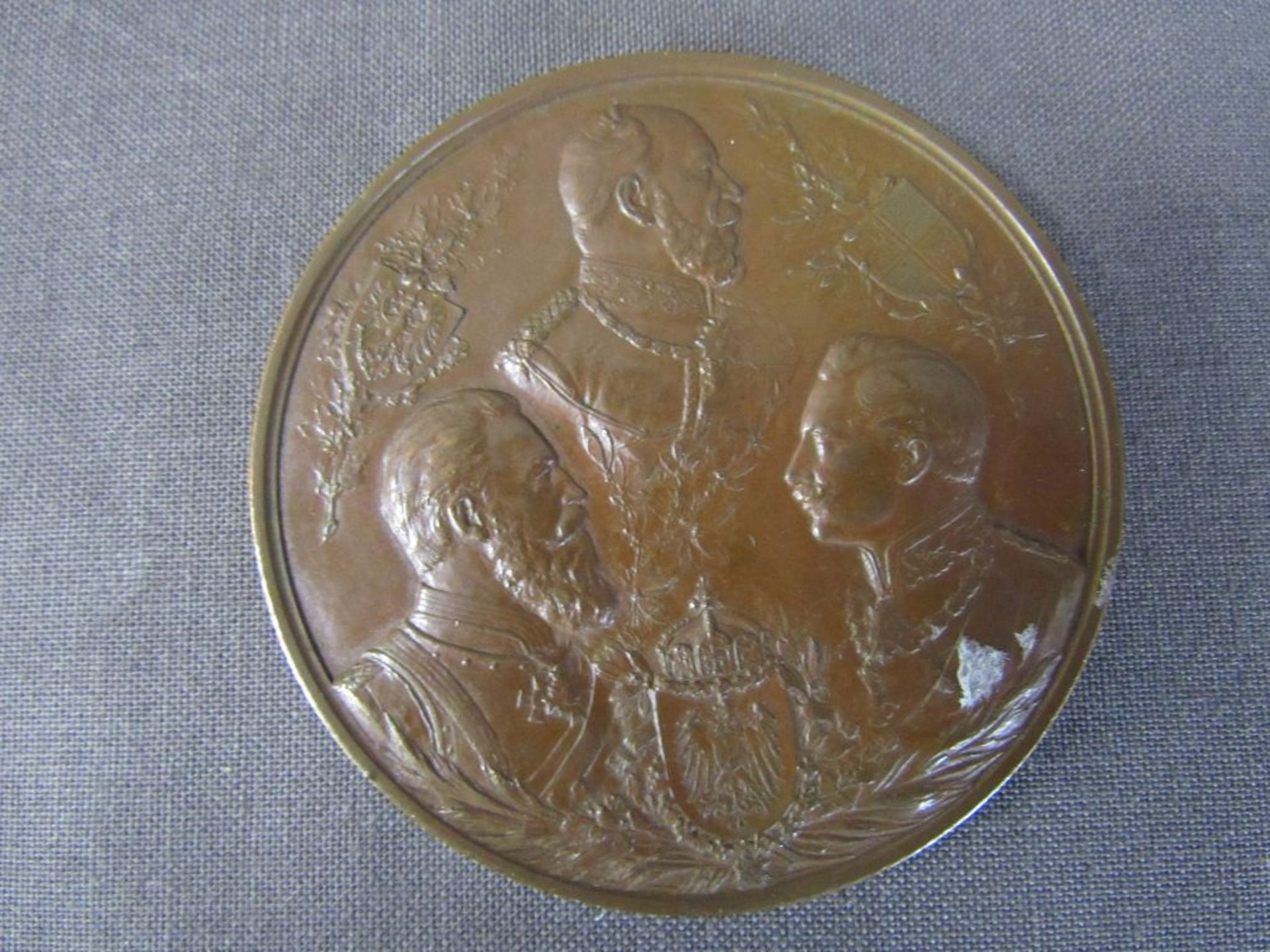 Plakette Kaiserzeit Bronze in - Image 5 of 7