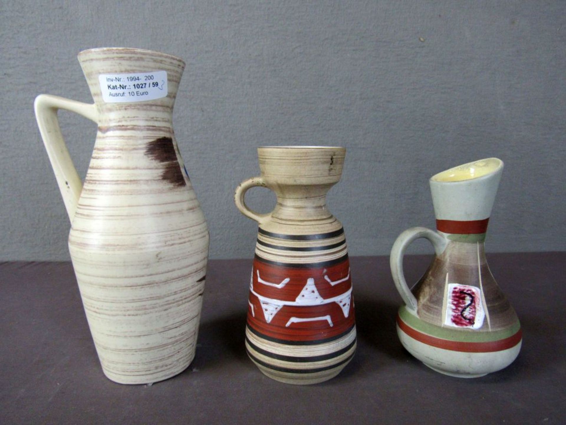 Rockabilly Ära 50er Jahre drei Vasen
