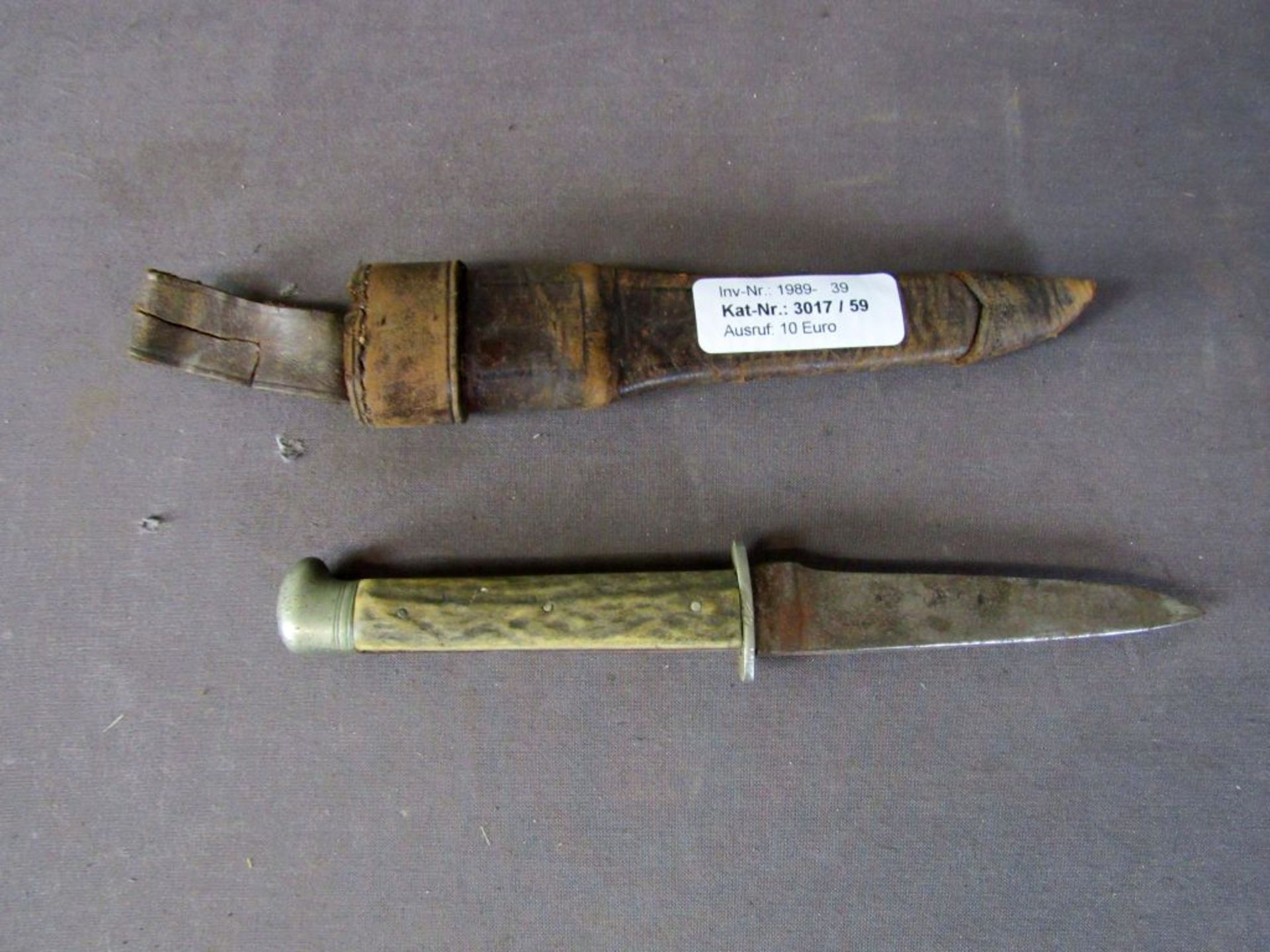 Antikes Jagdmesser um 1900 Gesamtlänge - Bild 2 aus 6