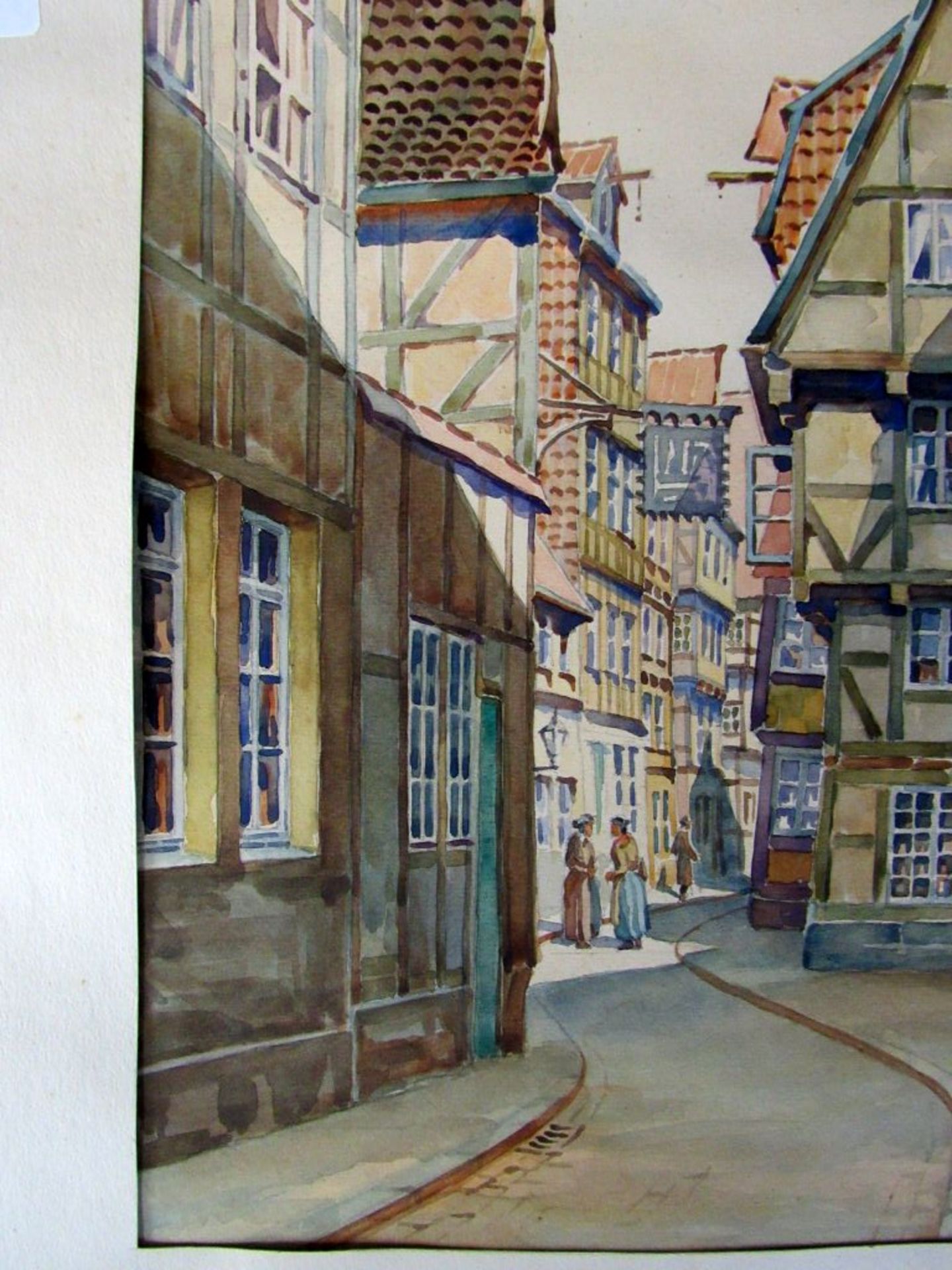 Aquarell Gasse in Hannover 53x44 - Image 6 of 8