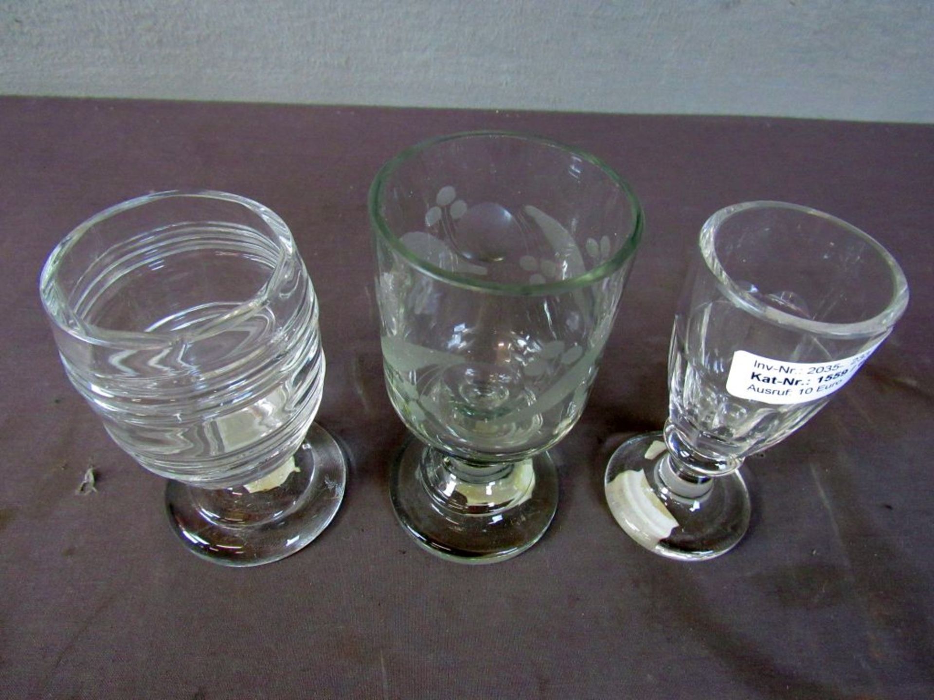 Drei antike Trinkgläser von - Image 2 of 4