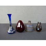 Vier Designer Glasvasen teilweise