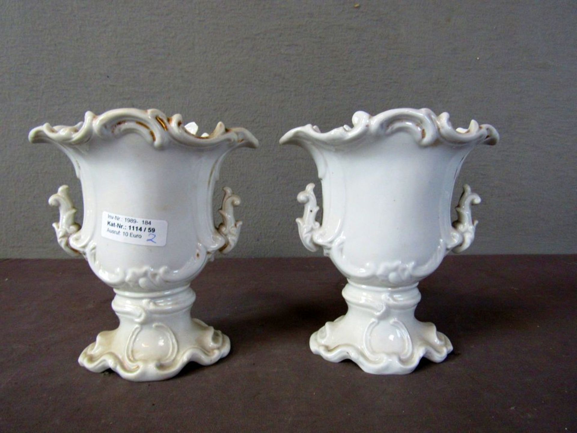 Zwei Vasen signiert SPM um 1900 20cm