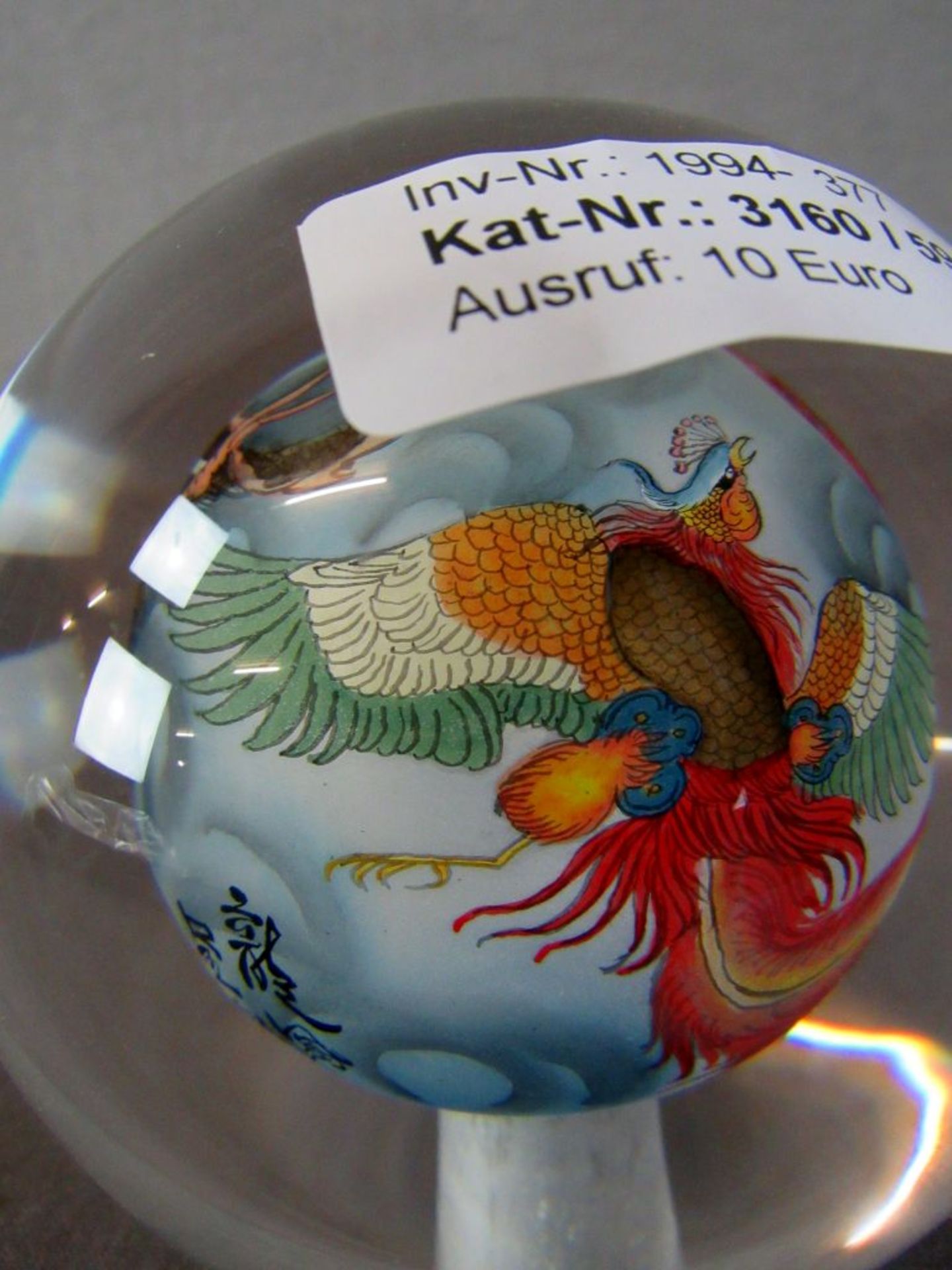 Asiatische Vase Stifthalter Kugelglas - Image 3 of 4