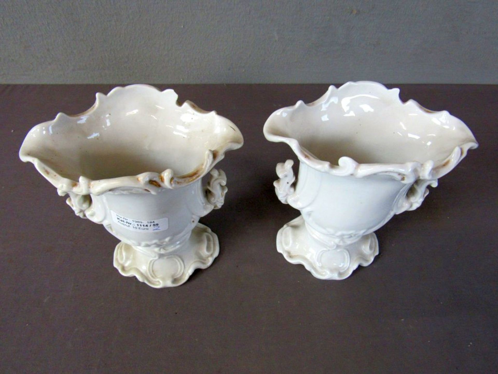 Zwei Vasen signiert SPM um 1900 20cm - Image 2 of 7