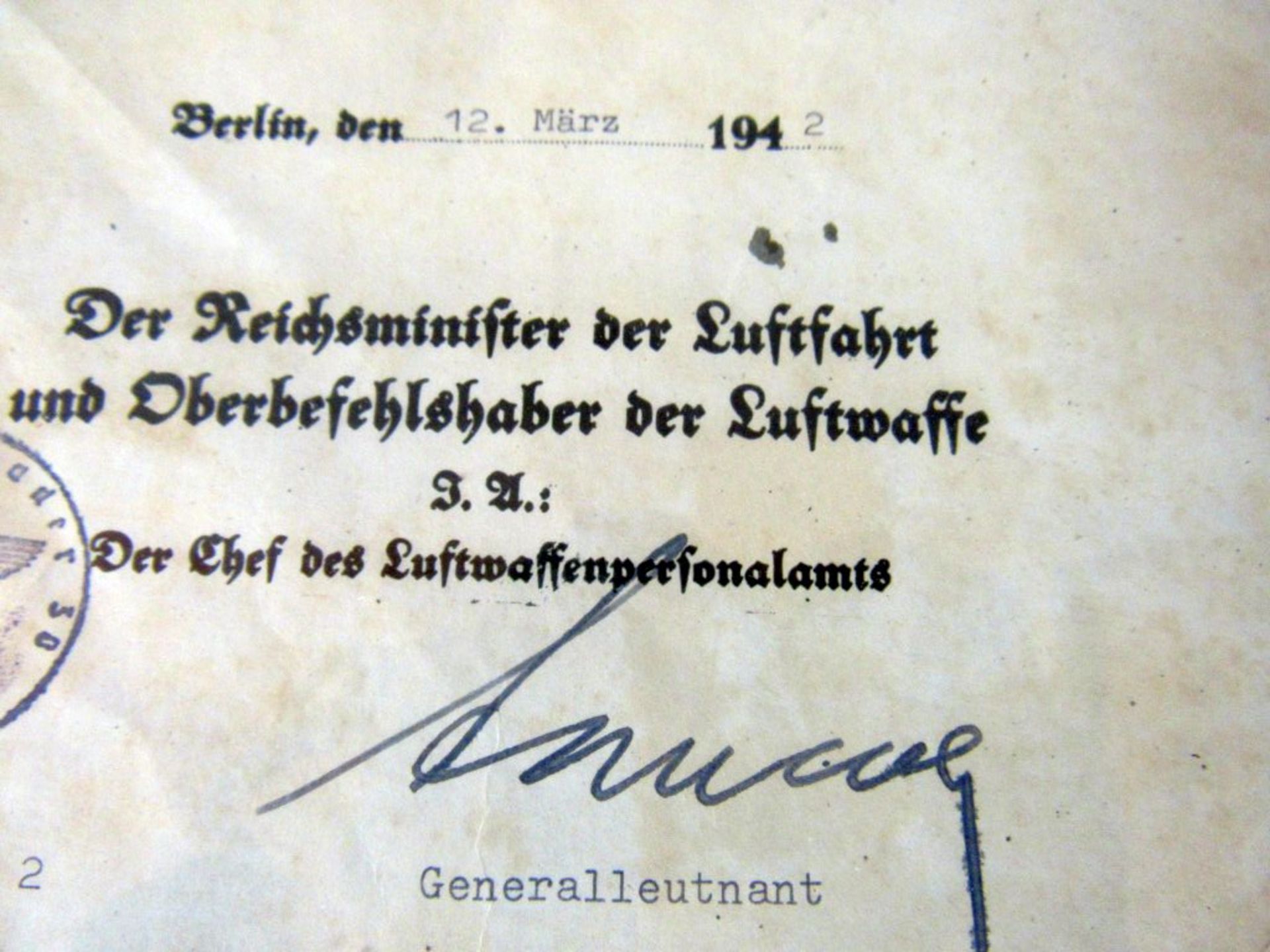 Urkunde Fallschirmschützenabzeichen 2. - Image 6 of 7
