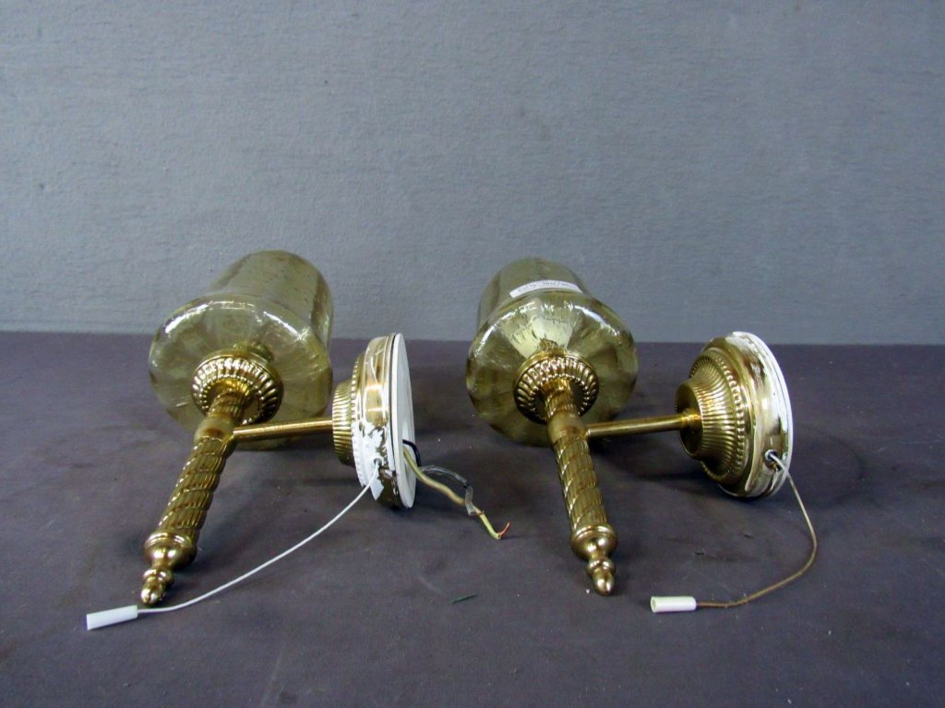 Zwei Wandlampen 60er Jahre Messing und - Image 2 of 5