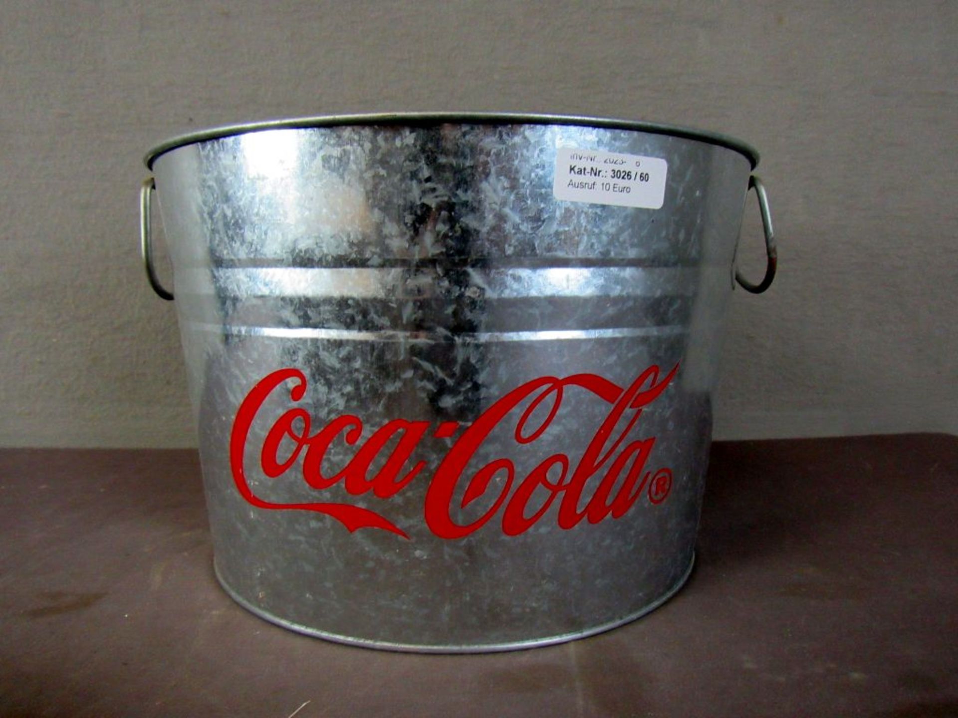 Großer Eiswürfelbehälter CocaCola Zink