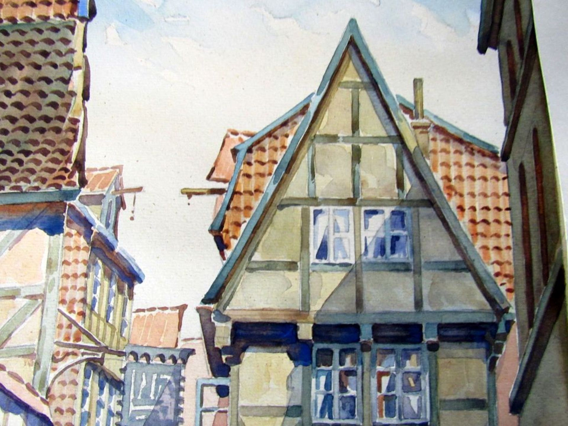 Aquarell Gasse in Hannover 53x44 - Image 4 of 8