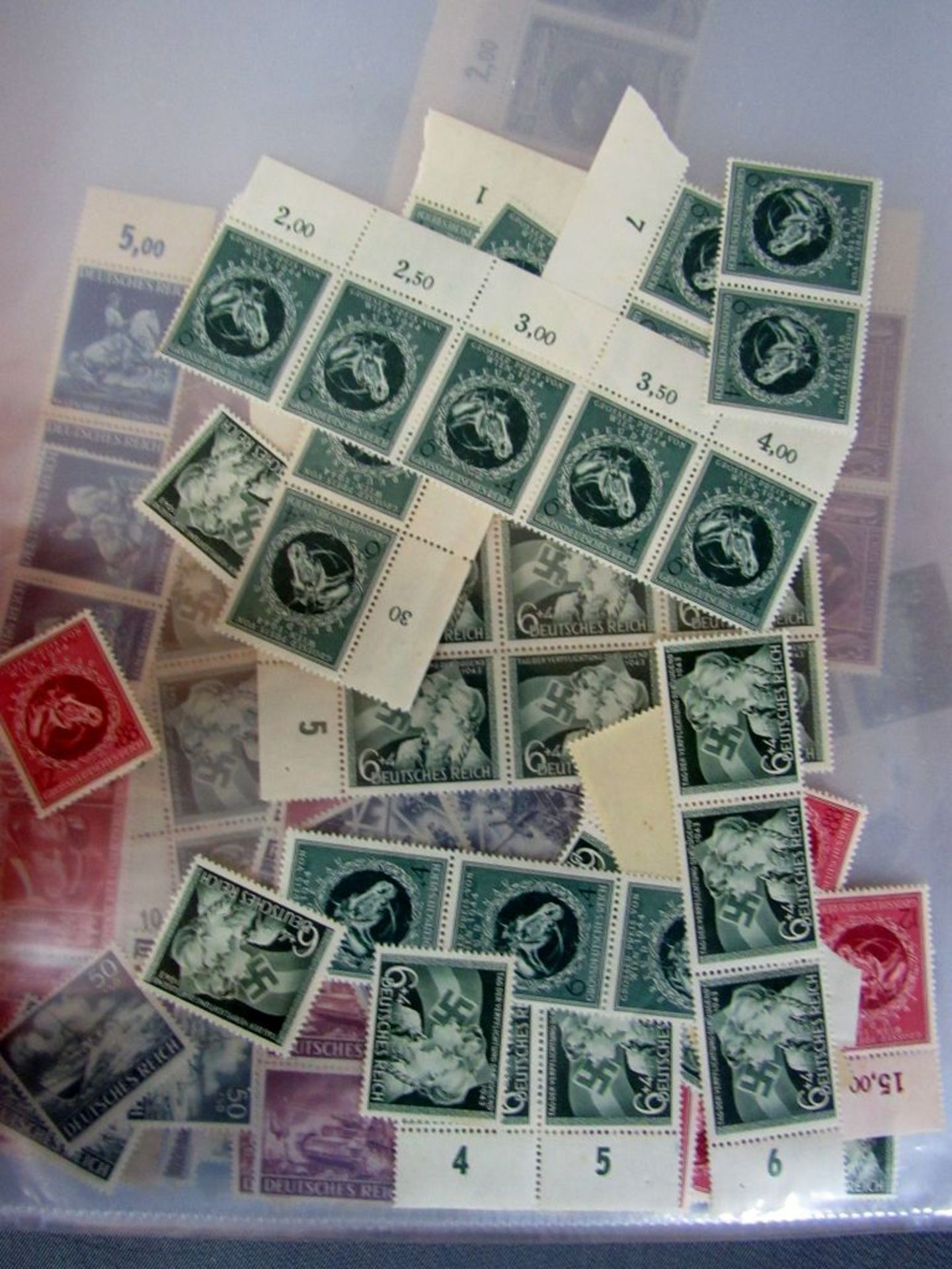 Mappe mit Briefmarken 3.Reich - Image 2 of 6