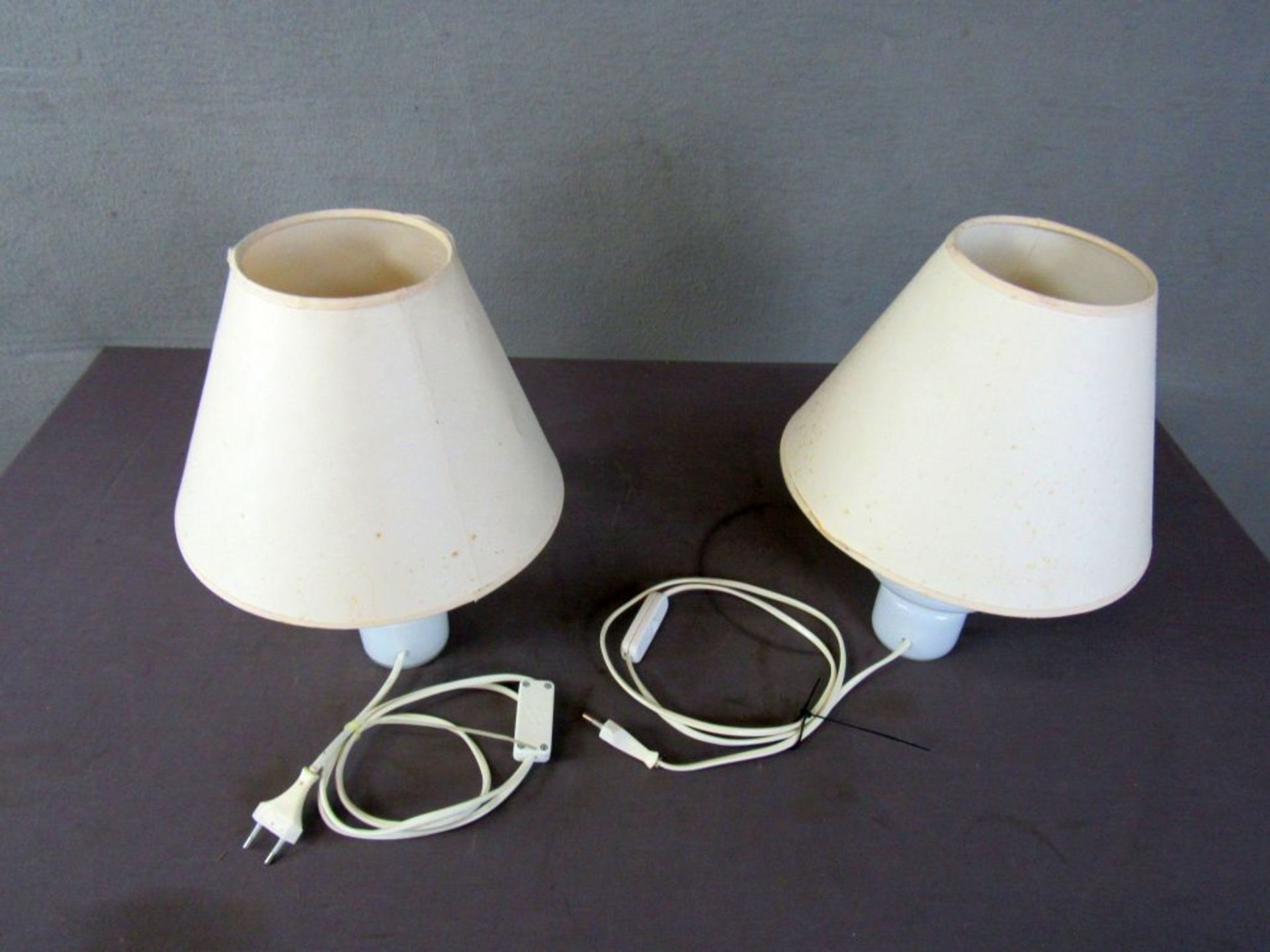 Zwei 70er Jahre Tischlampen Glaskorpus - Image 2 of 4