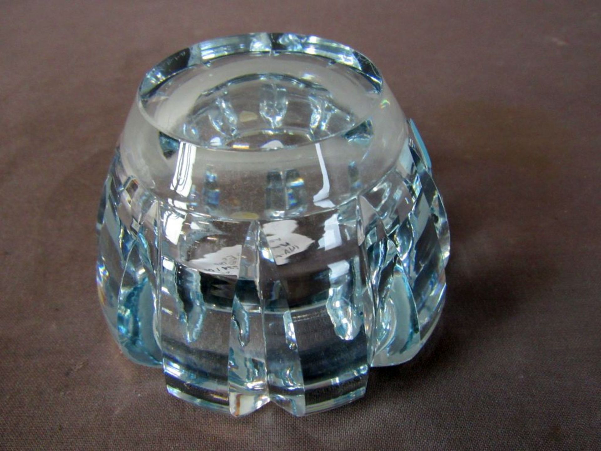 Glasschale signiert leicht bläulich - Image 4 of 4