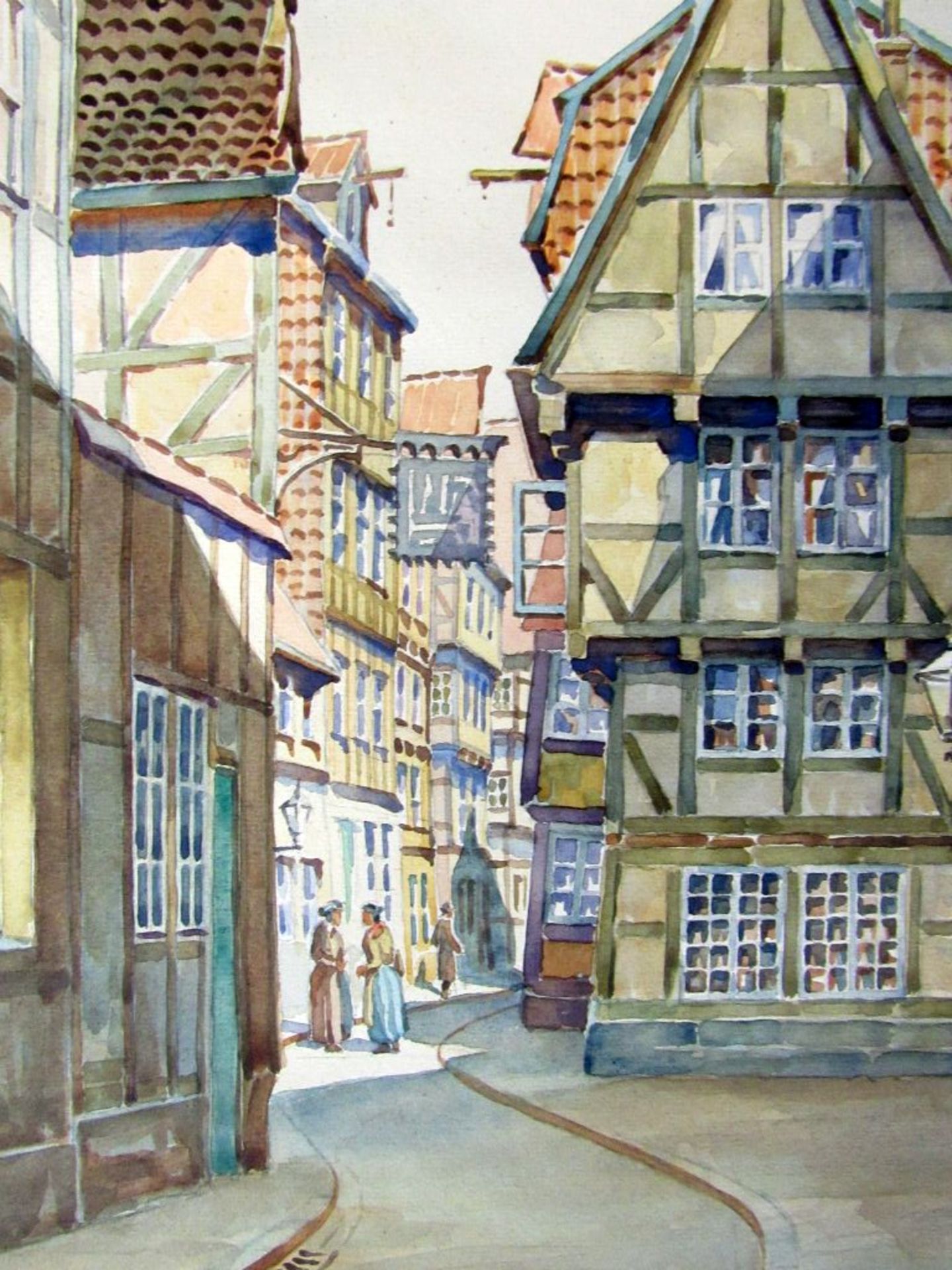 Aquarell Gasse in Hannover 53x44 - Image 7 of 8